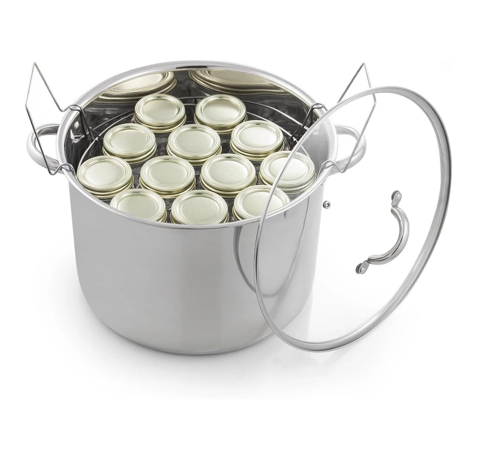 CodYinFI Stainless Steel Prep N Cook Water Bath Canner, 21.5 quart, Silver (620)