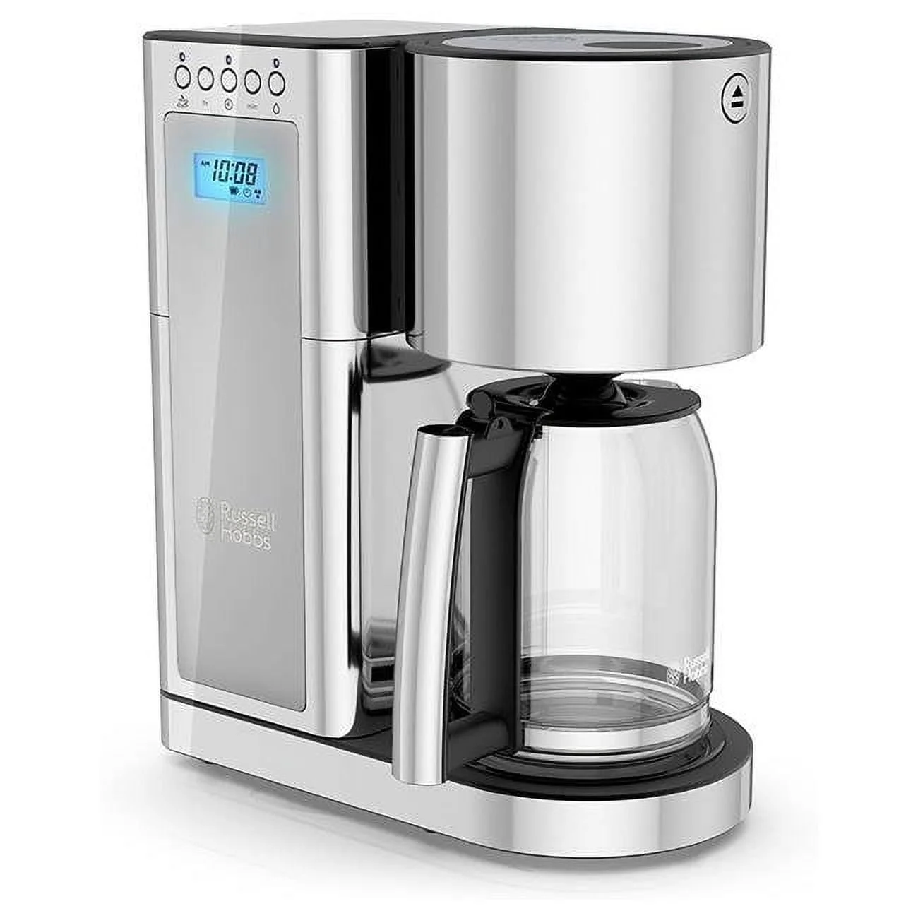 Glass 8 Cup Coffeemaker - Black - Stainless Steel