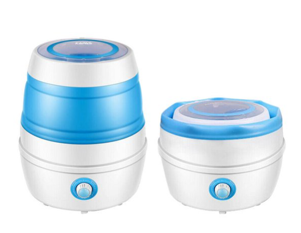 KAPAS Foldable Mini Washing Machine, (5.7Lb/2.6kg Capacity) Portable Compact Lightweight Washer for BABY Clothes, Travel, Camping, Truck Driving, Trip, RV