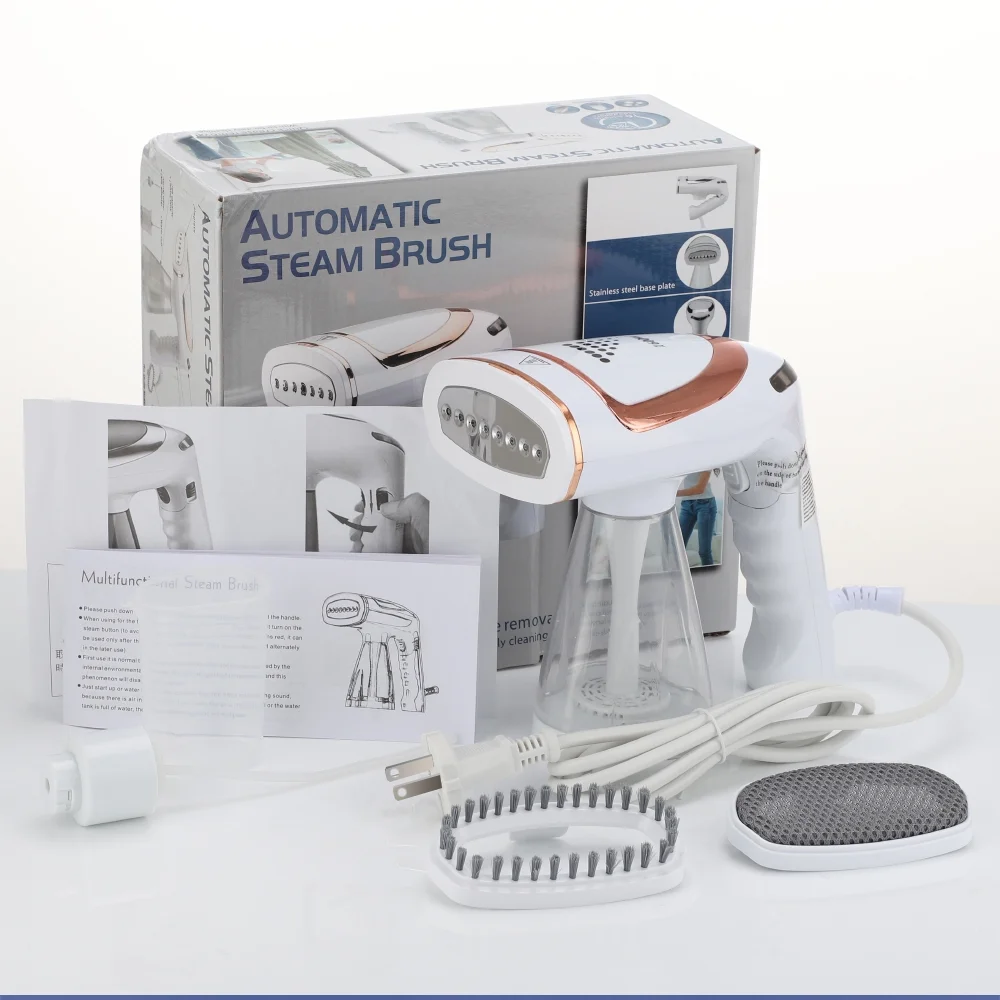 Household Mini Steam Iron,Portable Handheld Steamer for Clothes,1600W Adjustable Temperature Ironing Machine Fabric Wrinkle Remover with Brush and Measure Cup - Perfect for Home, Office and Travel