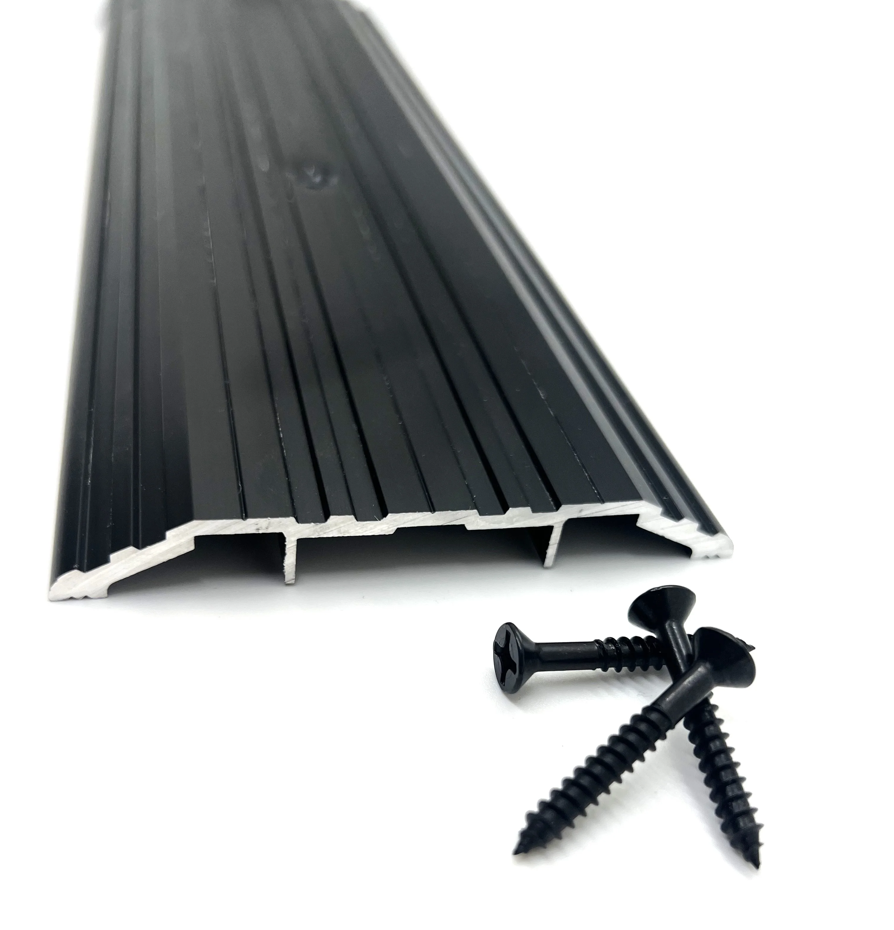 CBW doors waterproof black anodized aluminum exterior threshold 4 inch wide 1/2 inch height - 60 inch length