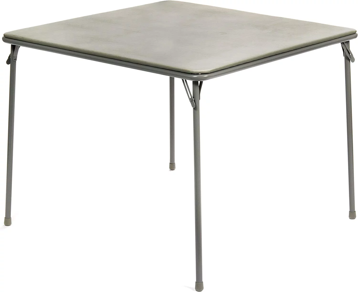 5pc. XL Series Folding Card Table and Triple Braced Vinyl Padded Chair Set, Commercial Quality, Grey
