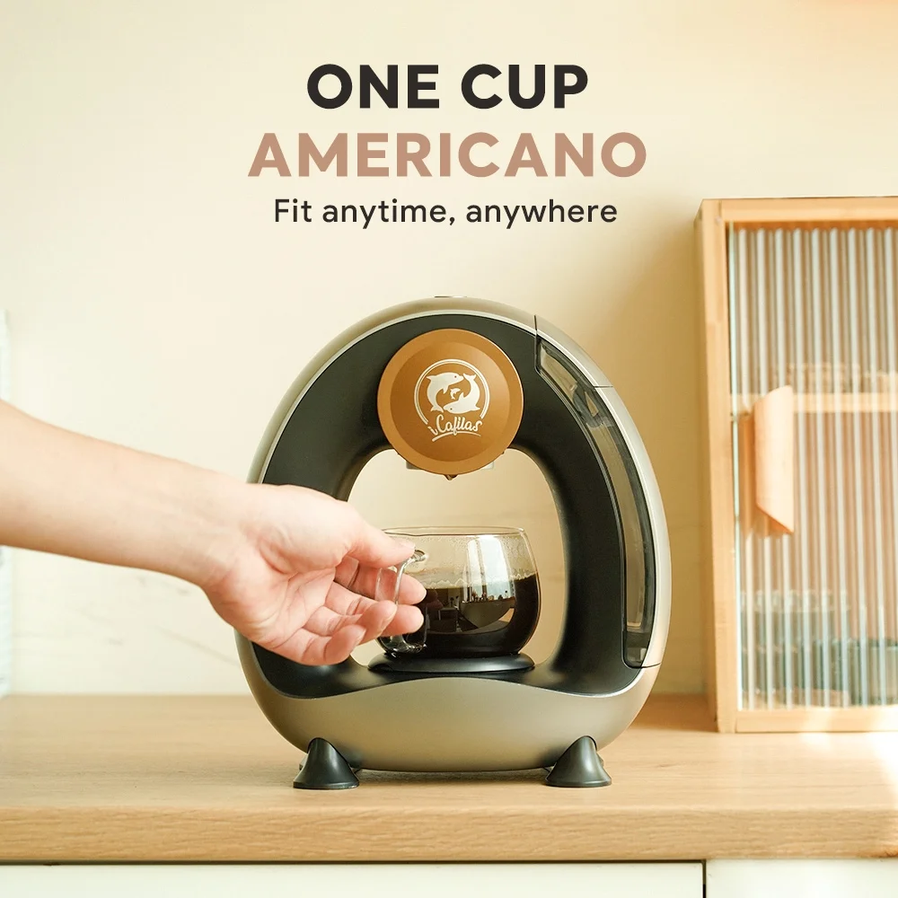 i Cafilas MINI Q Single Serve Coffee Maker Machine use Capsule Powder Low Decibel Silent No Vibration