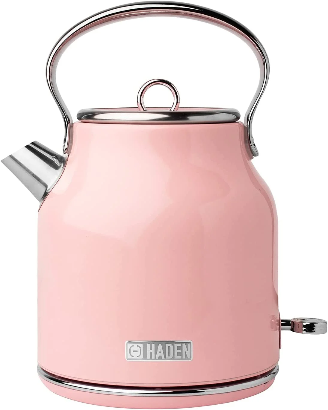 Haden Heritage 1.7 L Stainless Steel Body Electric Kettle w/ Toaster, Pink