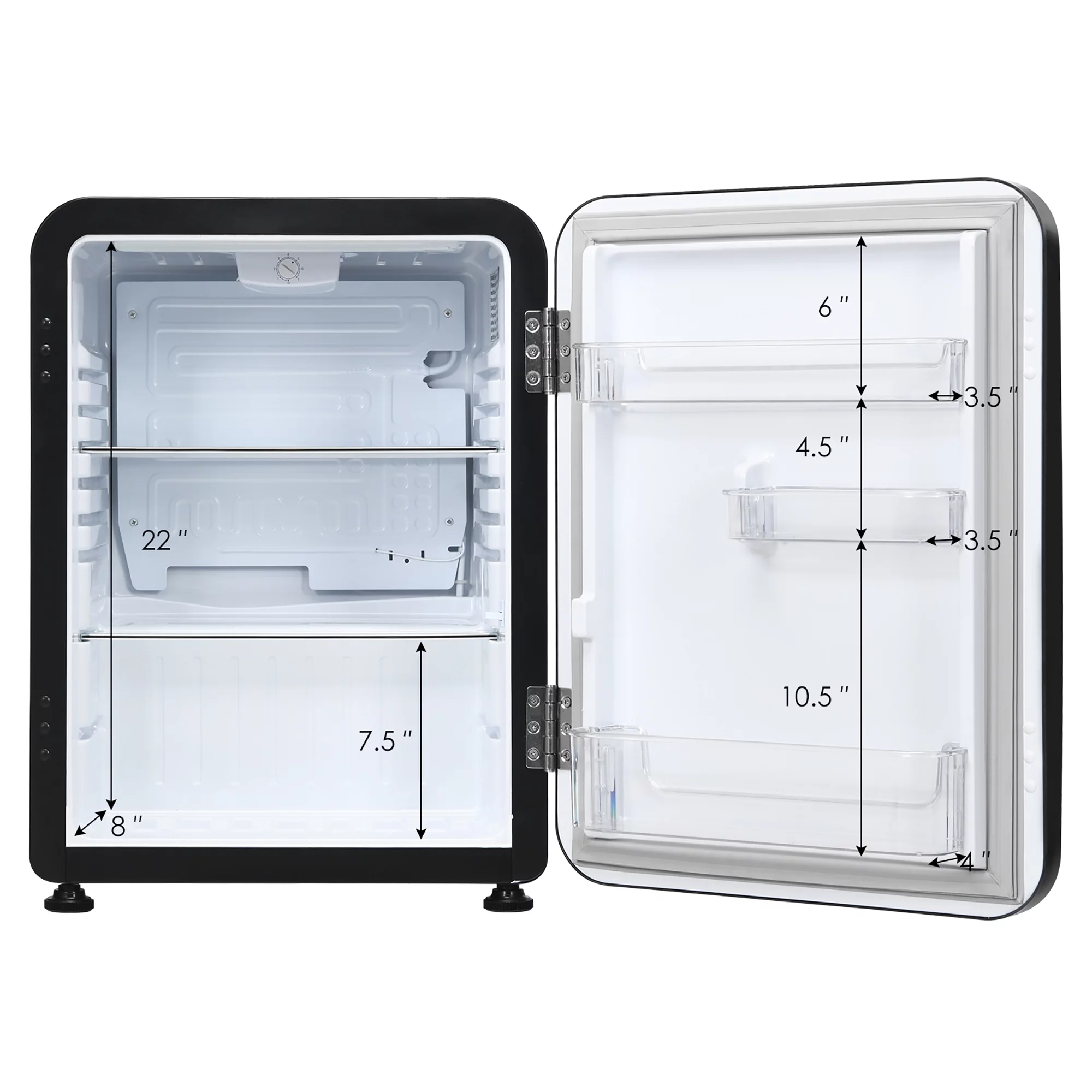Costway 2.4 Cu.Ft. Compact Refrigerator Auto Defrost Reversible Door Mini Fridge