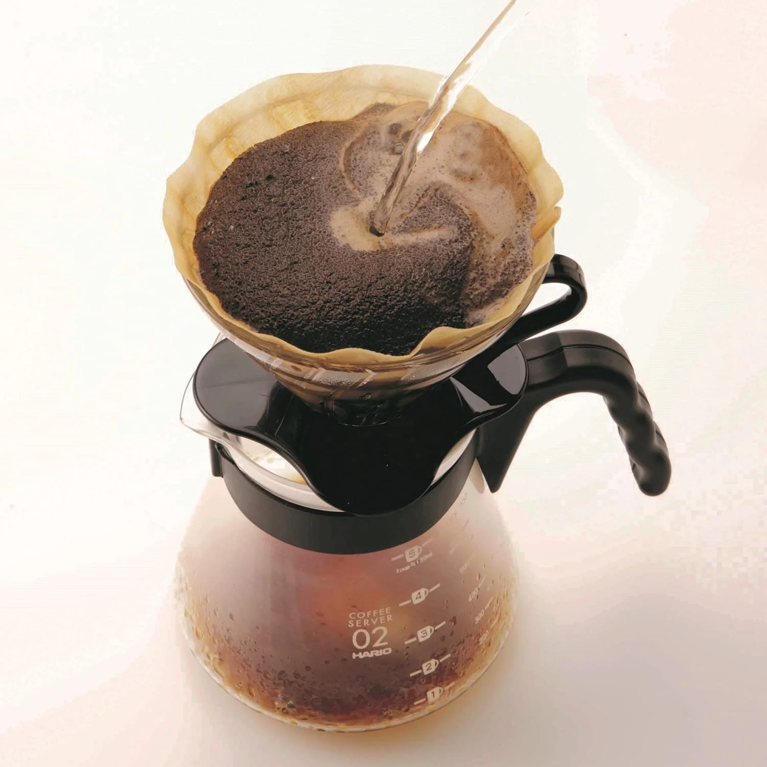Hario V60 Coffee Dripper Glass 03 Black