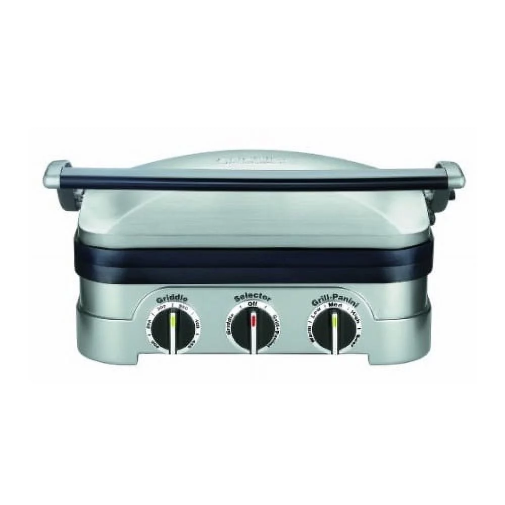 Cuisinart GR-4N 5-in-1 Stainless Steel Griddler with Waffle Plates