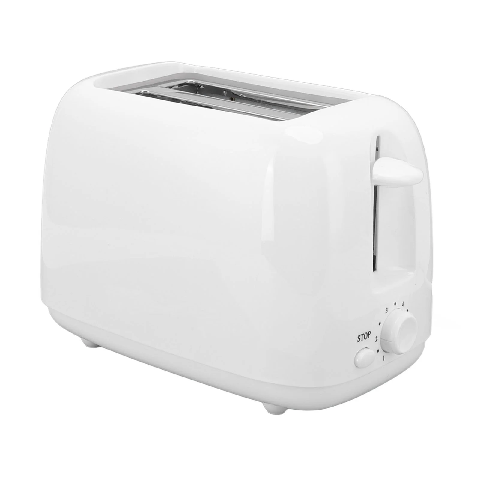 2 Slices Toaster 6 Levels Temperatures Small Size White Compact Bread Maker for Home Bakery Cafe EU Plug 220?240V