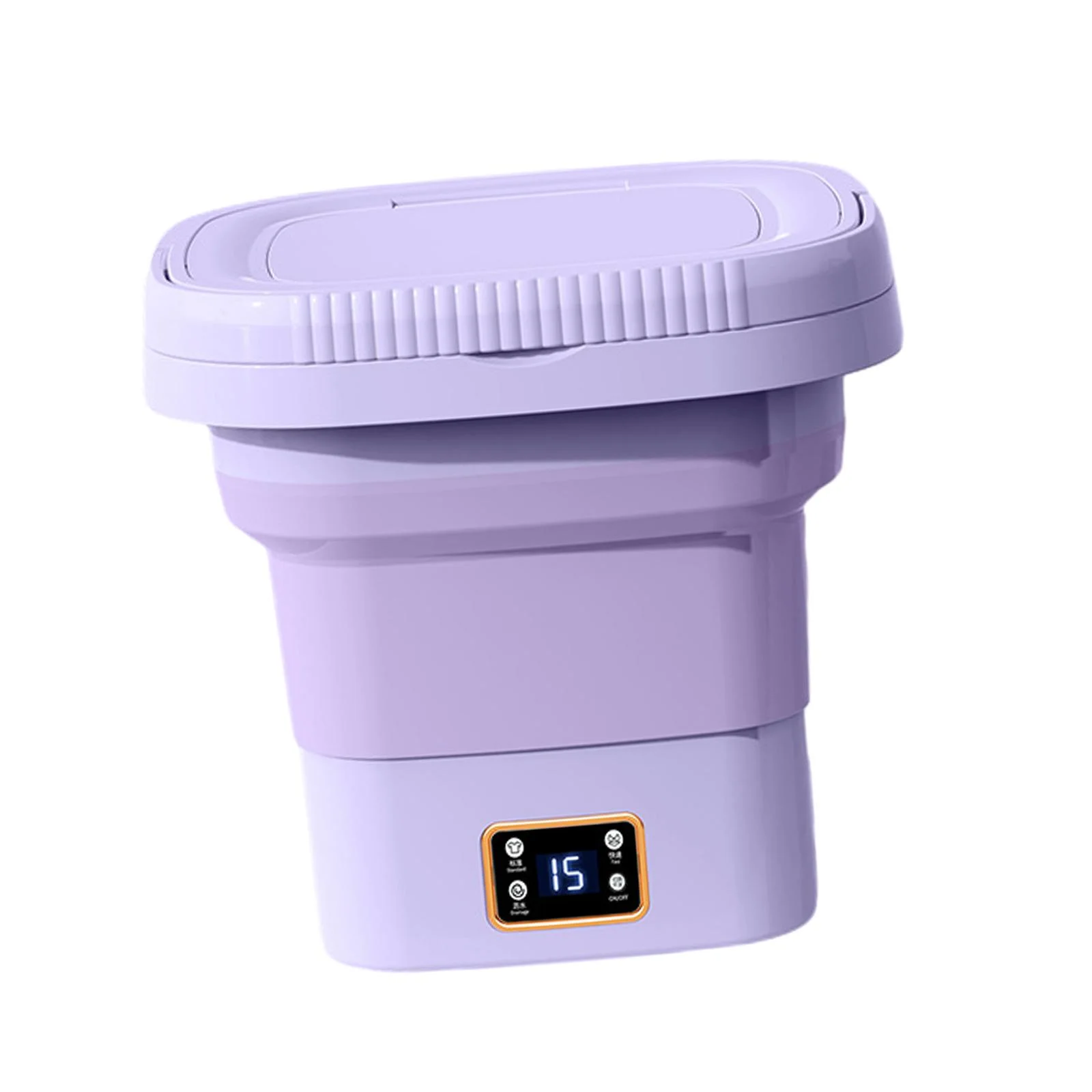 Foldable Mini Washing Machine, Small Bucket Washer, Folding Washing Machine Gifts for Family 9L violet normal lid