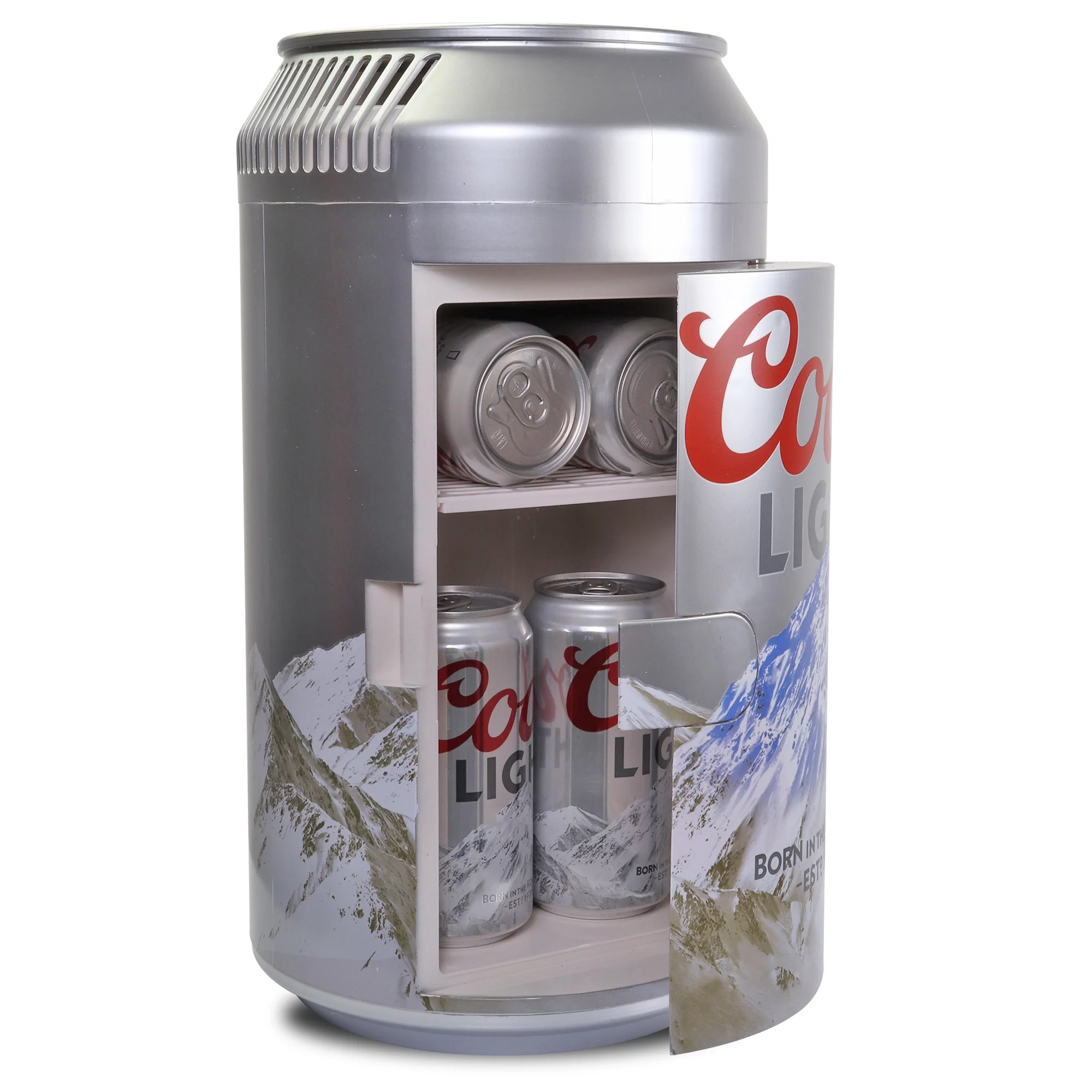 Coors Light 8 Can AC/DC Personal Mini Cooler Portable Mini Fridge Refrigerator