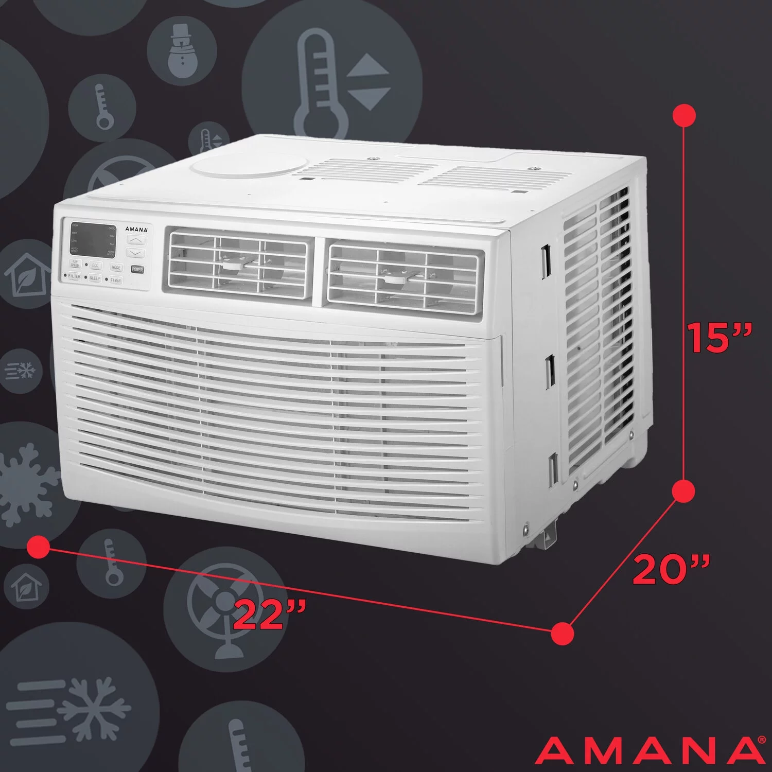 Amana AMAP121BW 12,000 BTU 115V Window Air Conditioner with Remote Control