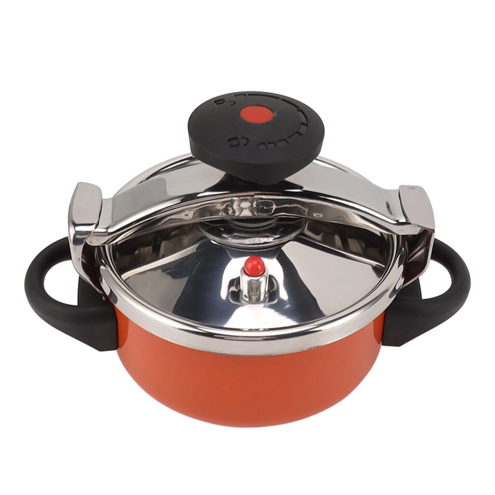 2L 2 Liter Stainless Steel Mini Pressure Cooker Canner Double Bottom Pressure Cooker For Gas Stoves Induction Stoves,2L Pressure Cooker,2L Stainless Steel Pressure Cooker