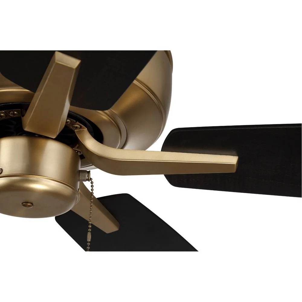 Craftmade P525-52 Pro Plus 52' 5 Blade Indoor Ceiling Fan - Satin Brass / Black Walnut /