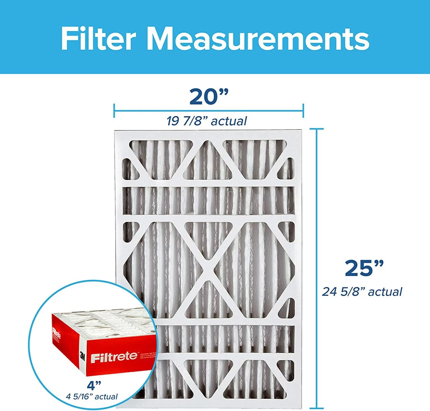 Filtrete 20x25x4 AC Furnace Air Filter, MPR 1000 MERV 11, Allergen Defense, 4-Pack, Fits Lennox & Honeywell Devices Actual Dimensions 19.88 x 24.63 x 4.31, 4 Count