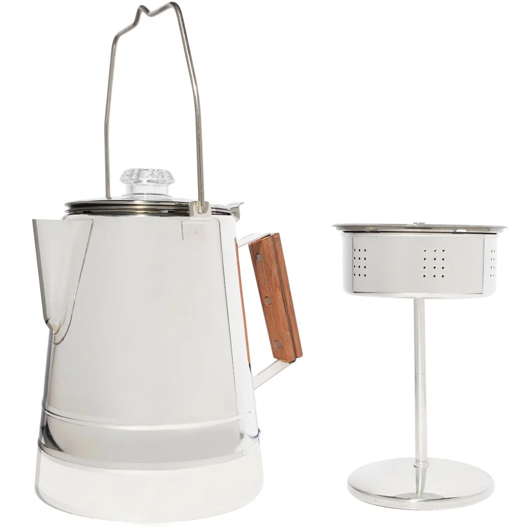 COLETTI Butte Stainless Steel Stovetop and Camping Coffee Percolator (14 Cup) (71 oz)