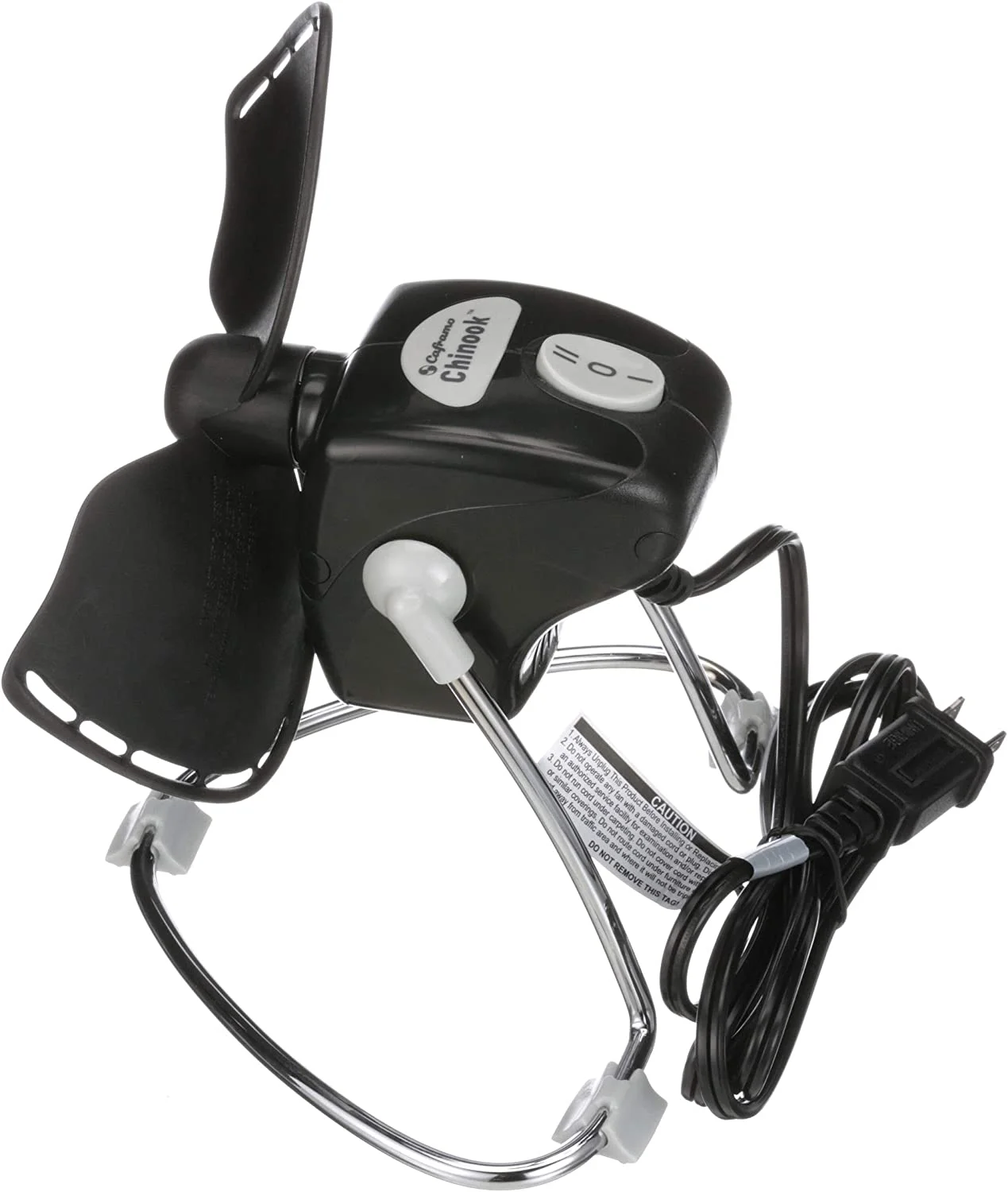 2-Speed Desk Fan, Cage Free, Easy To Clean Soft Blades, Canadian Made, 8.8' Blade, 707CHBBX, Black