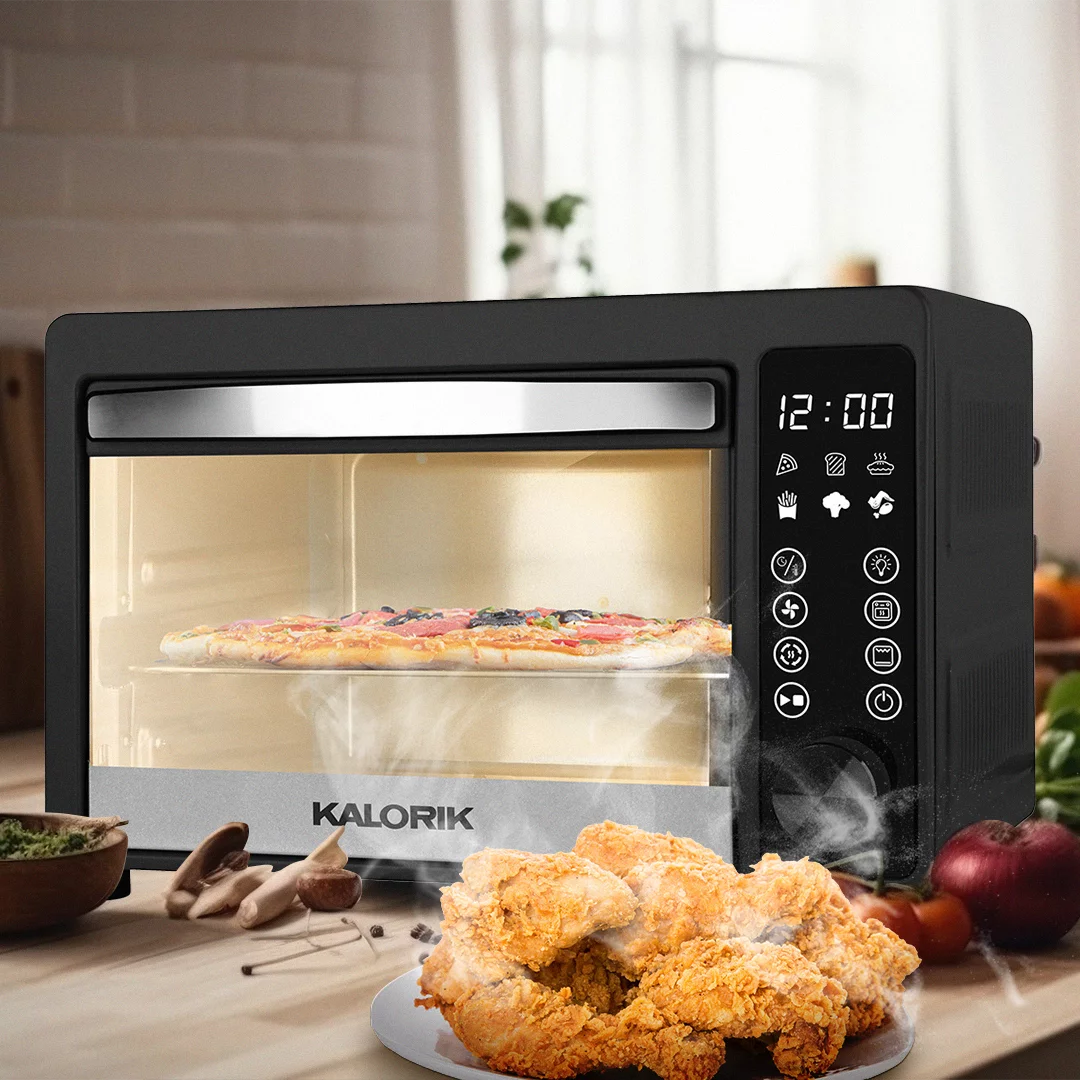 Kalorik? 22-Quart Digital Touchscreen Air Fryer Toaster Oven, Black