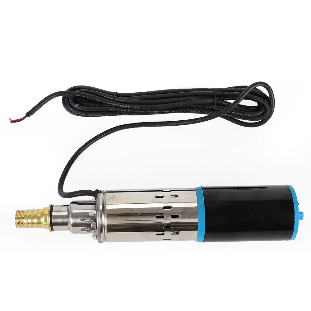 Deep Well Submersible Pump DC 12V 250W Electric Solar Powered Water Pump, 4800 RPM 65ft Lift, Farm Ranch Irrigation Submersible Bore Hole Deep Well Pump