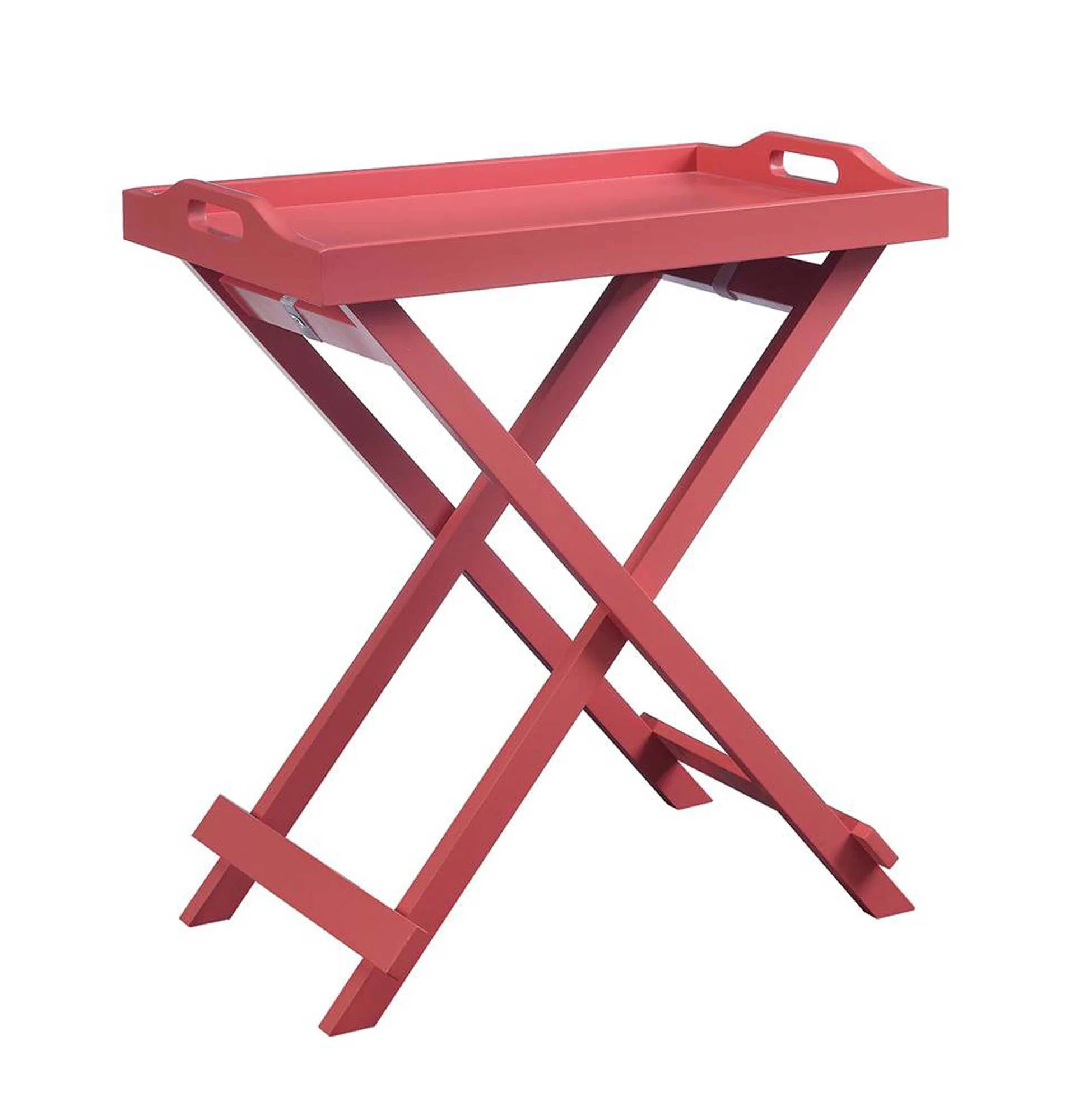 Convenience Concepts Designs2Go Folding Tray Table, Coral, All Ages