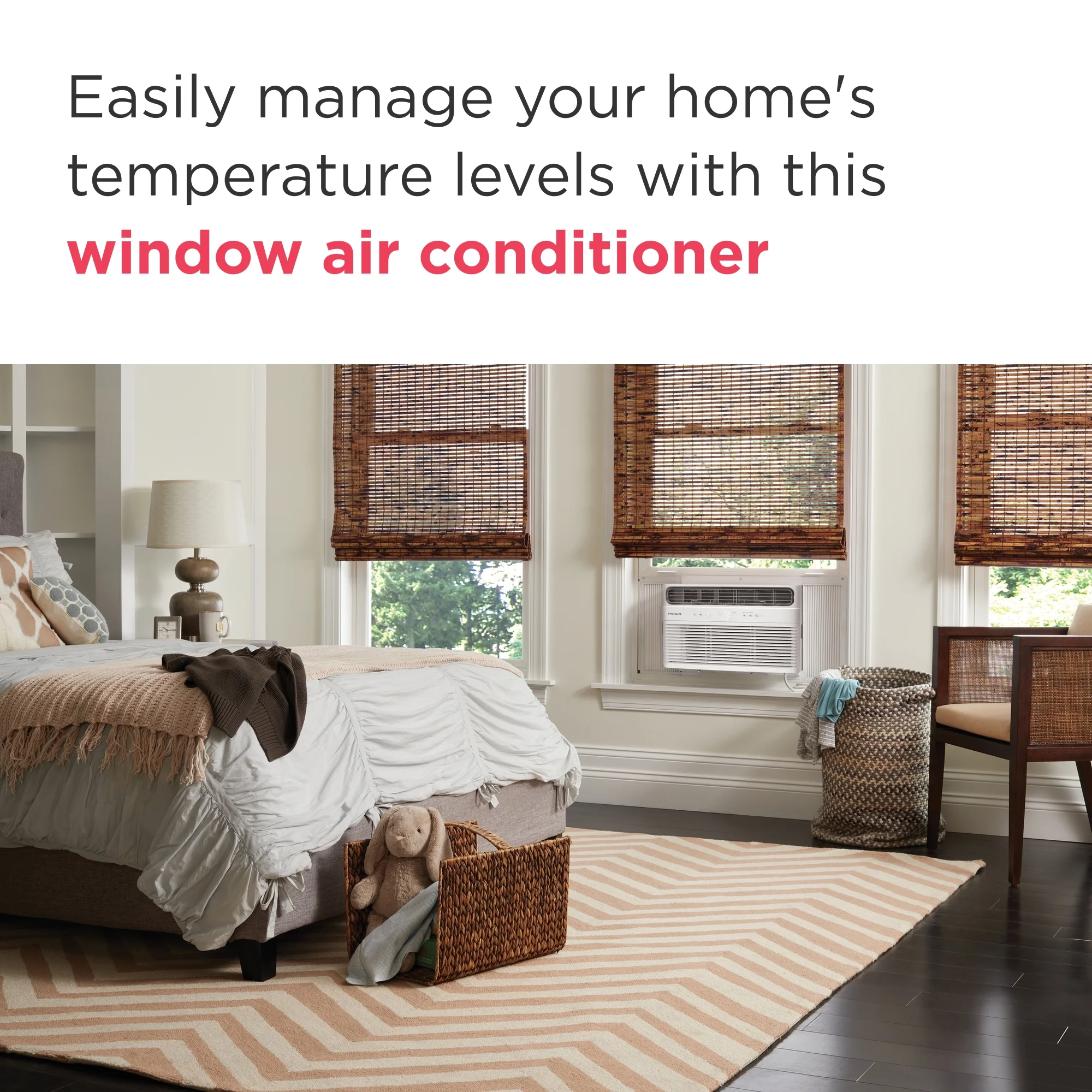 Frigidaire 8,000 BTU 350 Sq ft.Smart Window Air Conditioner with Wi-Fi and Remote in White, FHWW084WD1