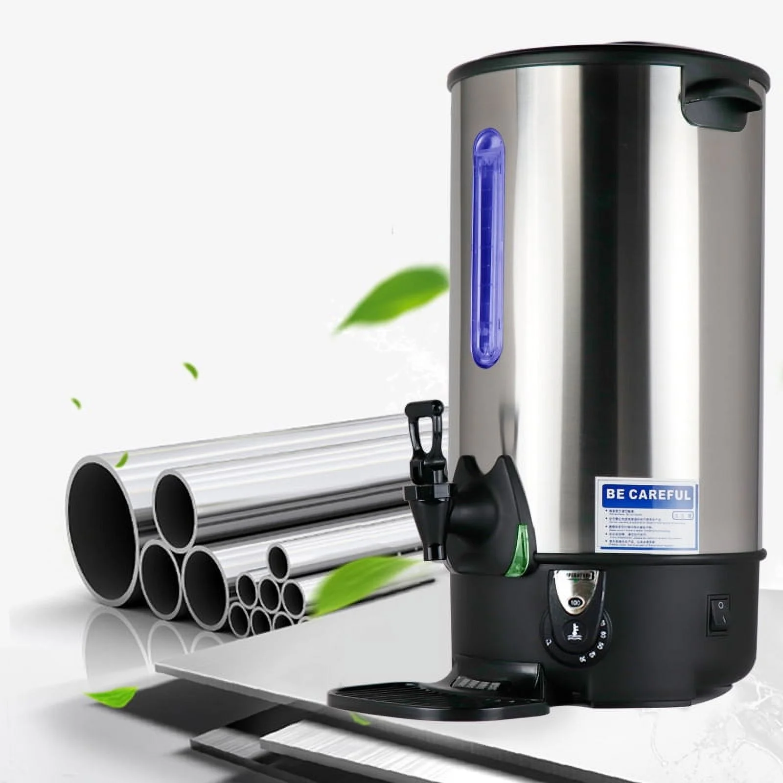 INTSUPERMAI Hot Water Dispense Boil Machine Water Boiler and Warmer Kettle with Faucet Stainless Steel 40L Office Coffee Tea