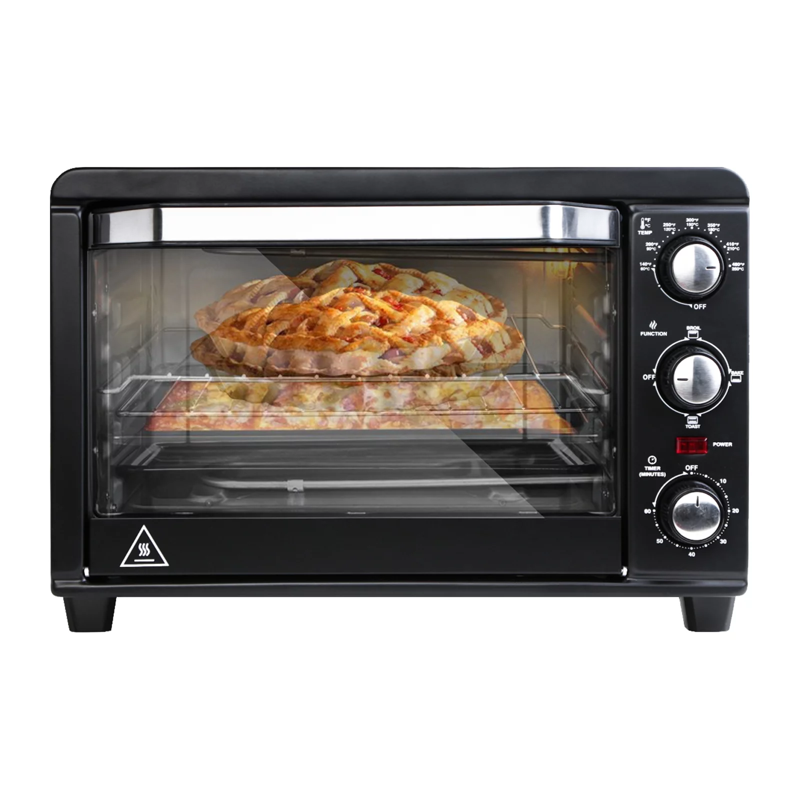 Glavbiku Simple Deluxe 1200W Toaster Oven with 21Qt Capacity,Compact Size Countertop Toaster