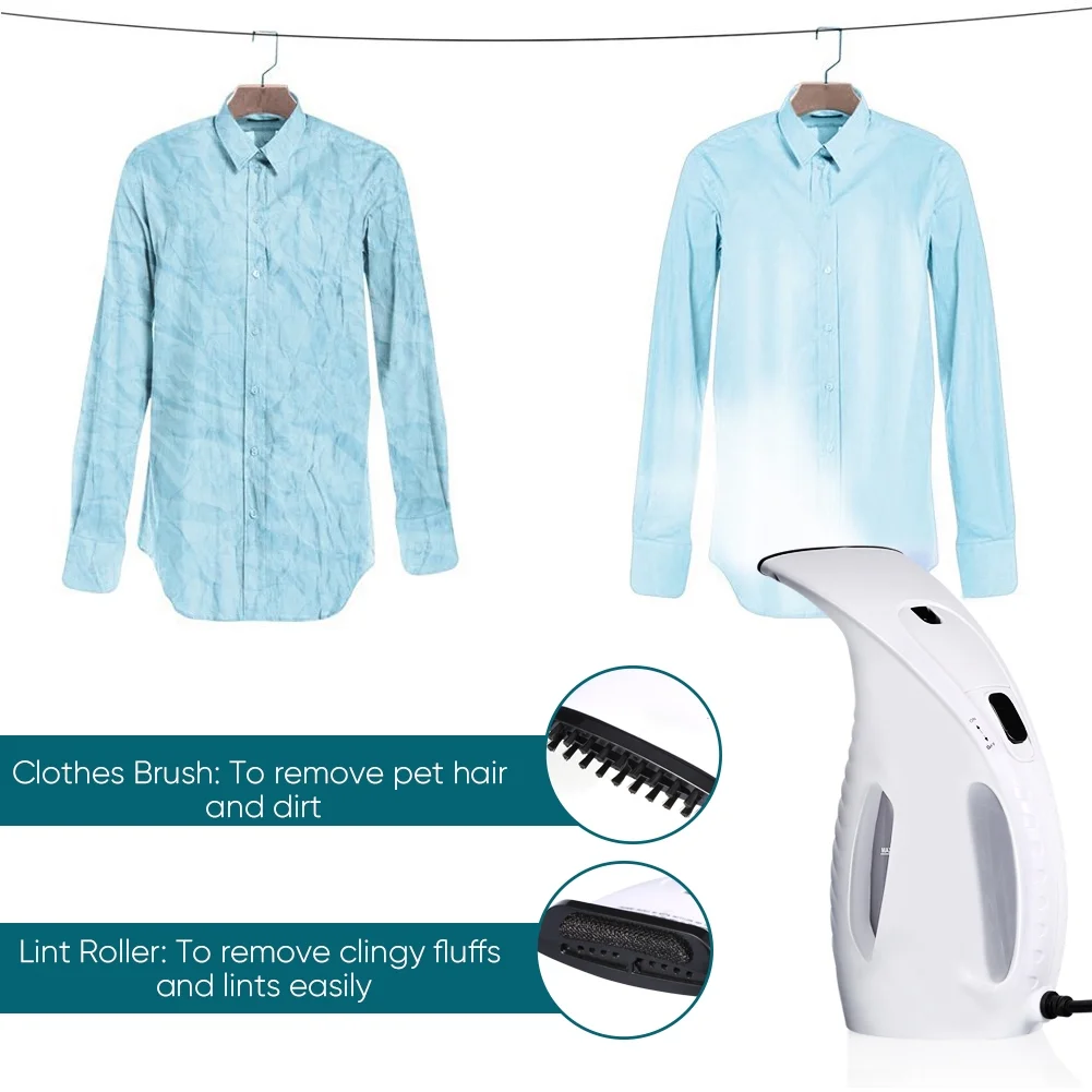 Garment Steamer, Portable Handheld 6Oz 800W Powerful Fast Heat Clothes Fabric Steamer with No S