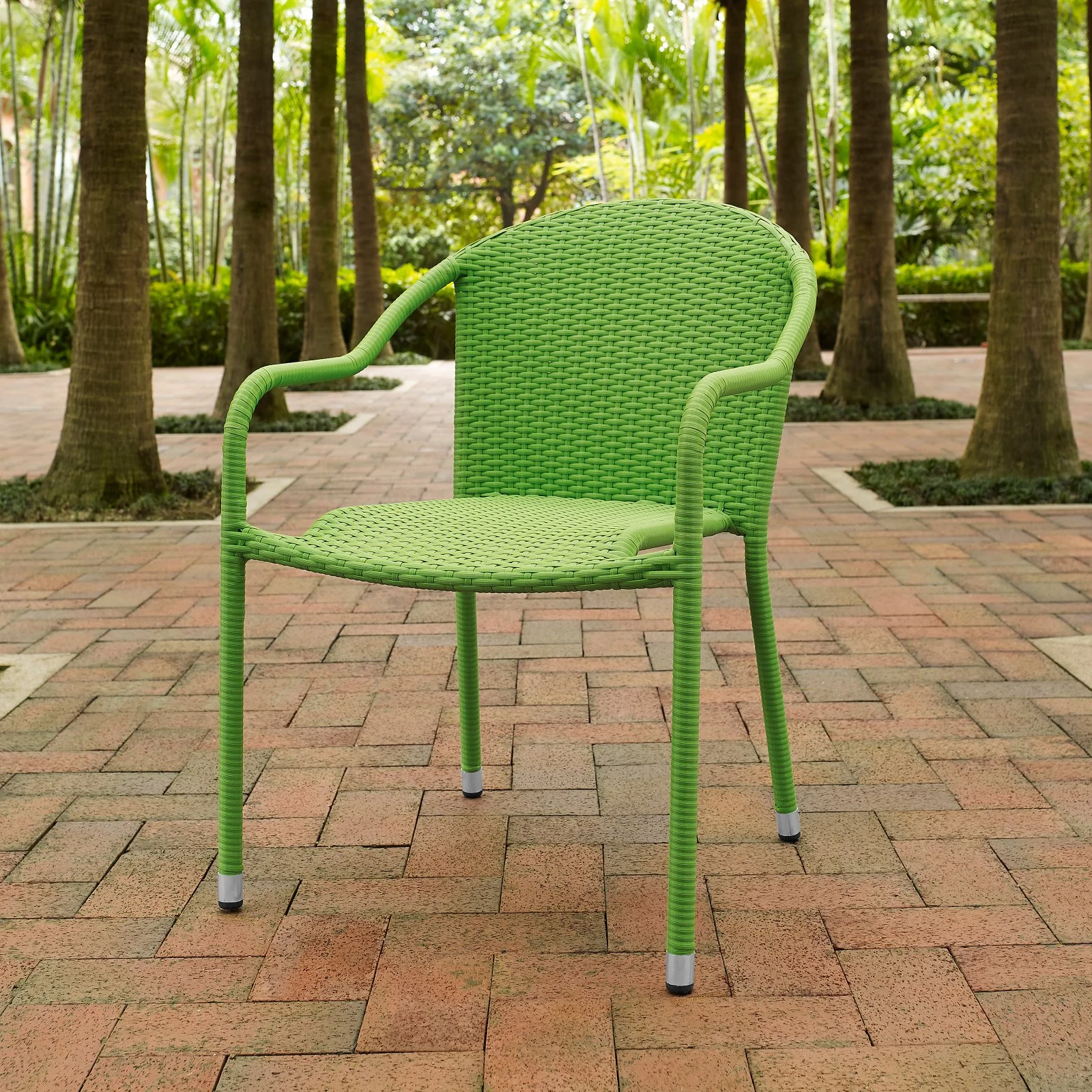 Crosley Palm Harbor Outdoor Wicker Stackable Chairs, Set of 4