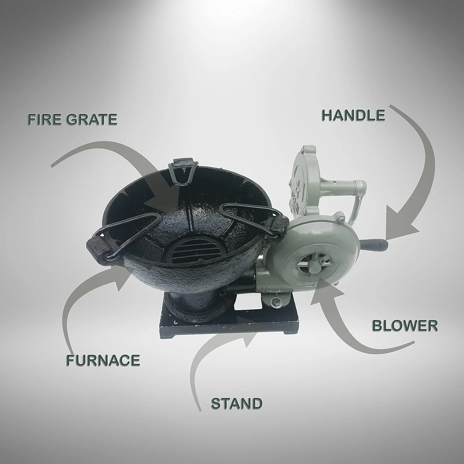 Forge Furnace With Hand Blower Pedal Type Handle Fan Blacksmith Vintage Style