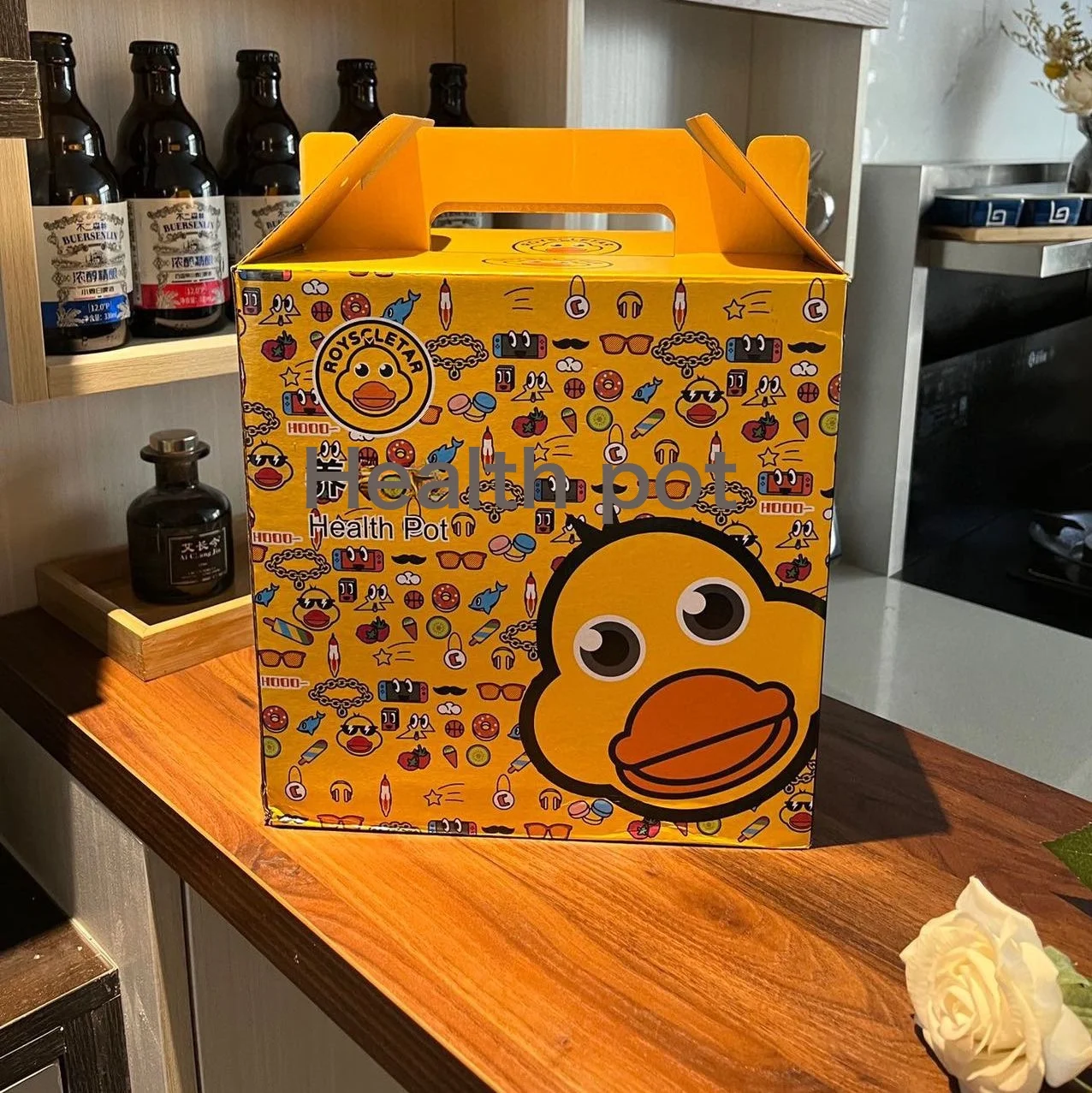 Cute Little Yellow Duck Multifunctional Split Health Kettle High Power Large Capacity Constant Temperature Kettle Smart Electric Kettle