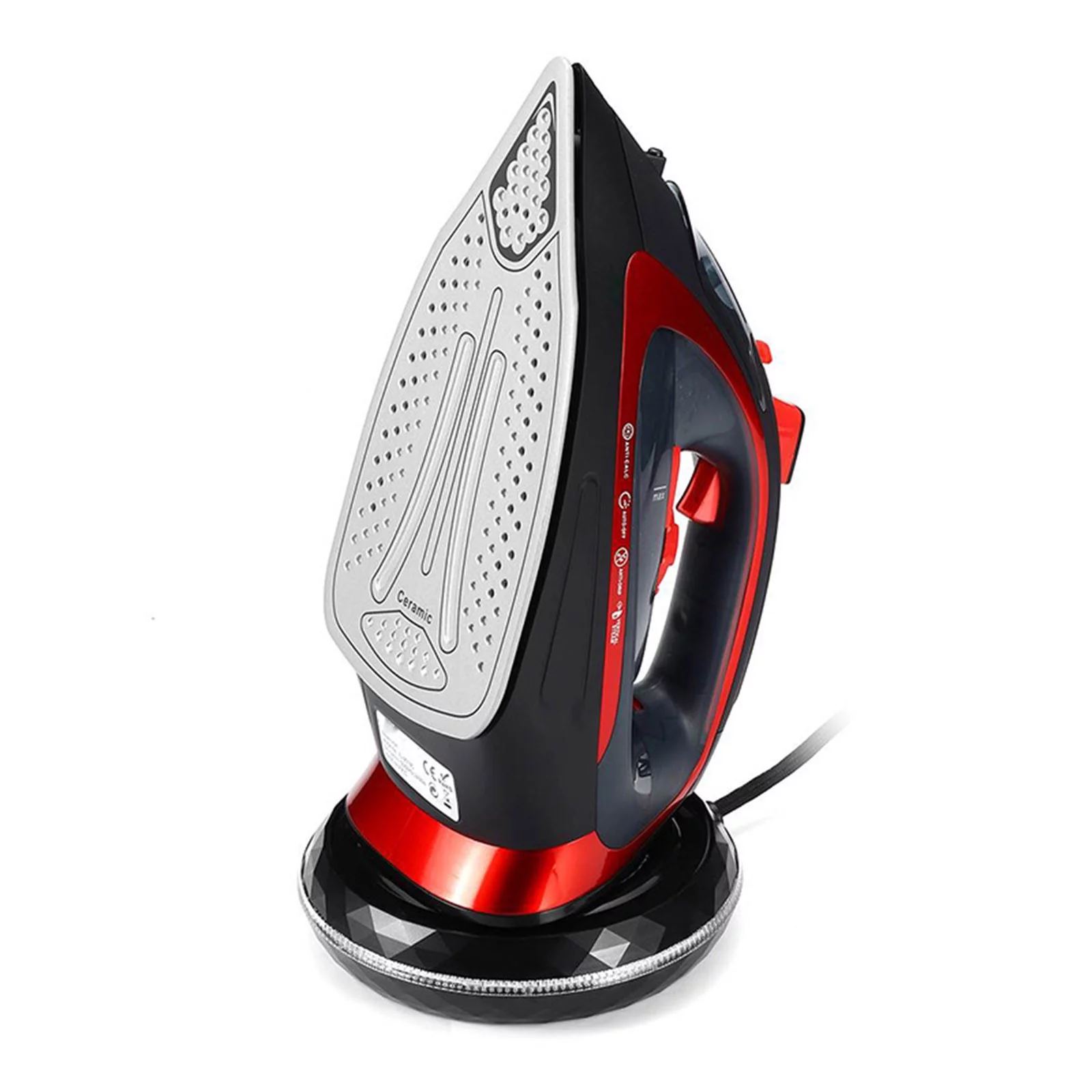Kiplyki Wholesale Cordless 2400-Watt Anti-Drip Ceramic Hybri-d Clothes Iron With Vertical Steam And Auto-Off Function