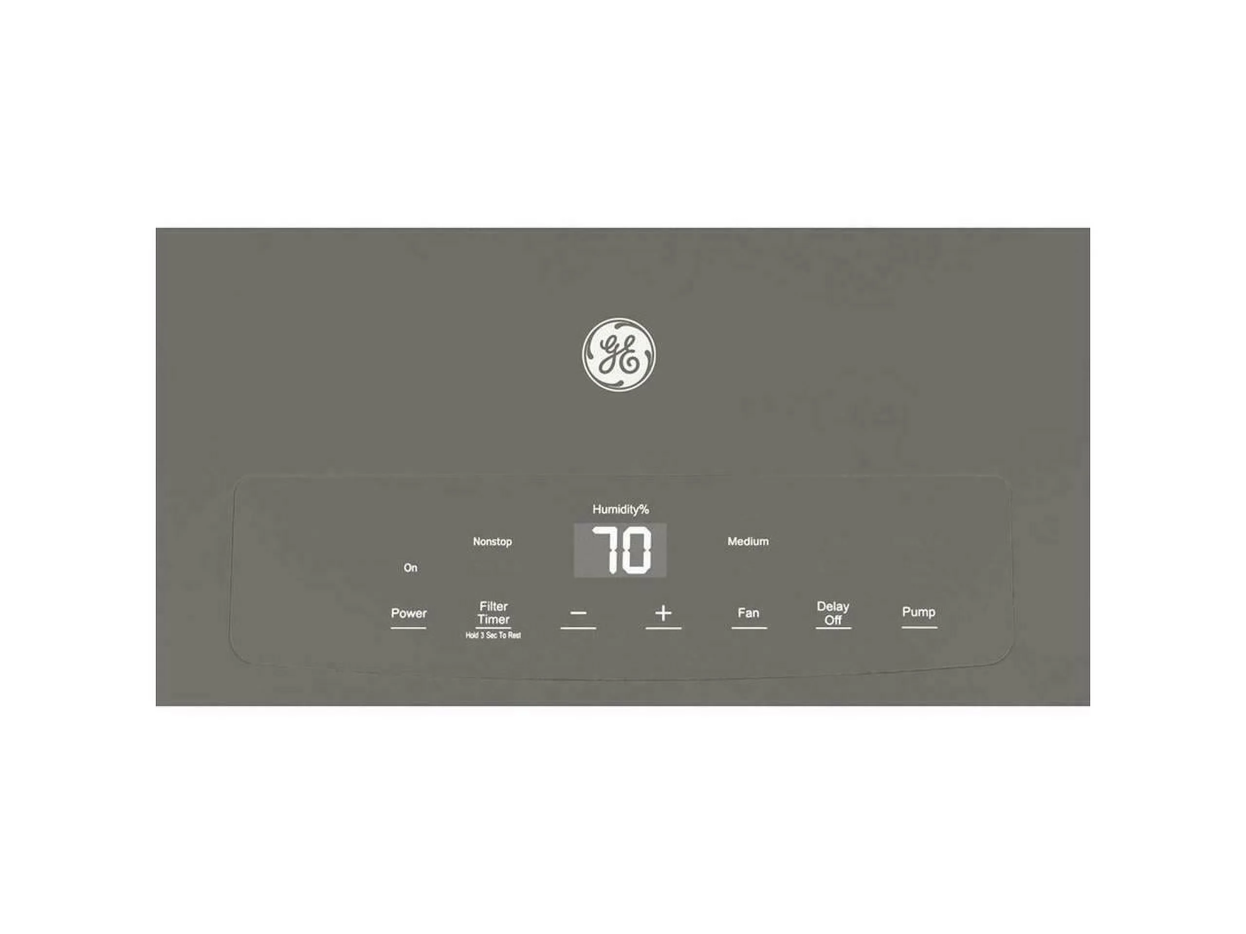 GENERAL ELECTRIC Energy Star 50-Pint Portable Dehumidifier with Built-In Pump, Gray