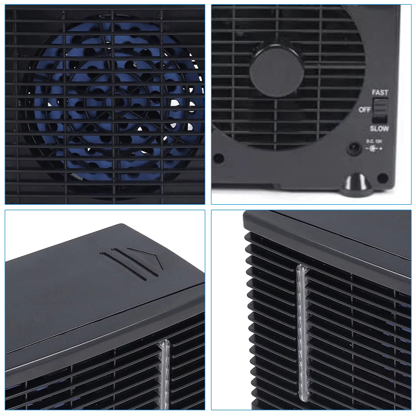 Carevas Vehicle Cooling Fan Auto Evaporative Air Conditioner 20 * 18 * 15CM DC 30W Multipurpose Cooler for Small Cars