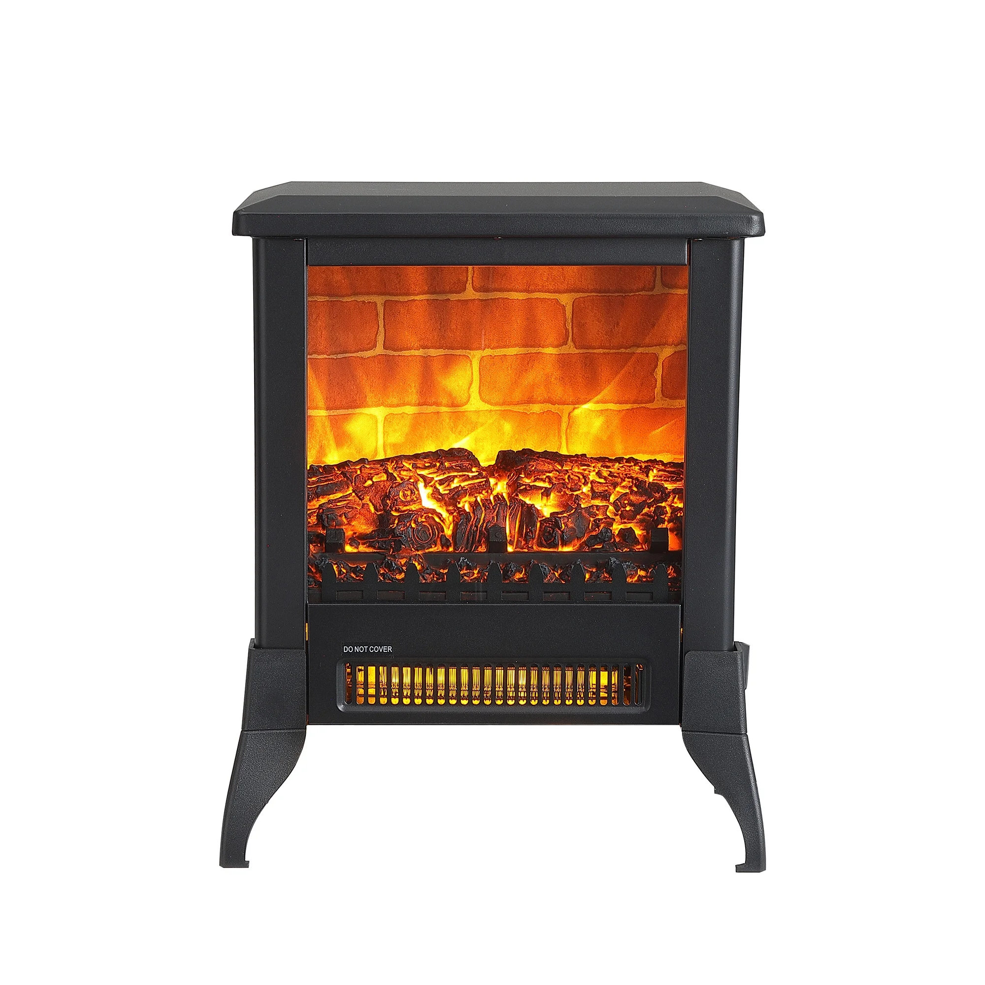 Fireplace Heater for Inside, 1400W Electric Stove Heater with Virtual Flame for Small Spaces, Indoor Use Portable Space Heater Adjustable Temperature for Home Room, 14''