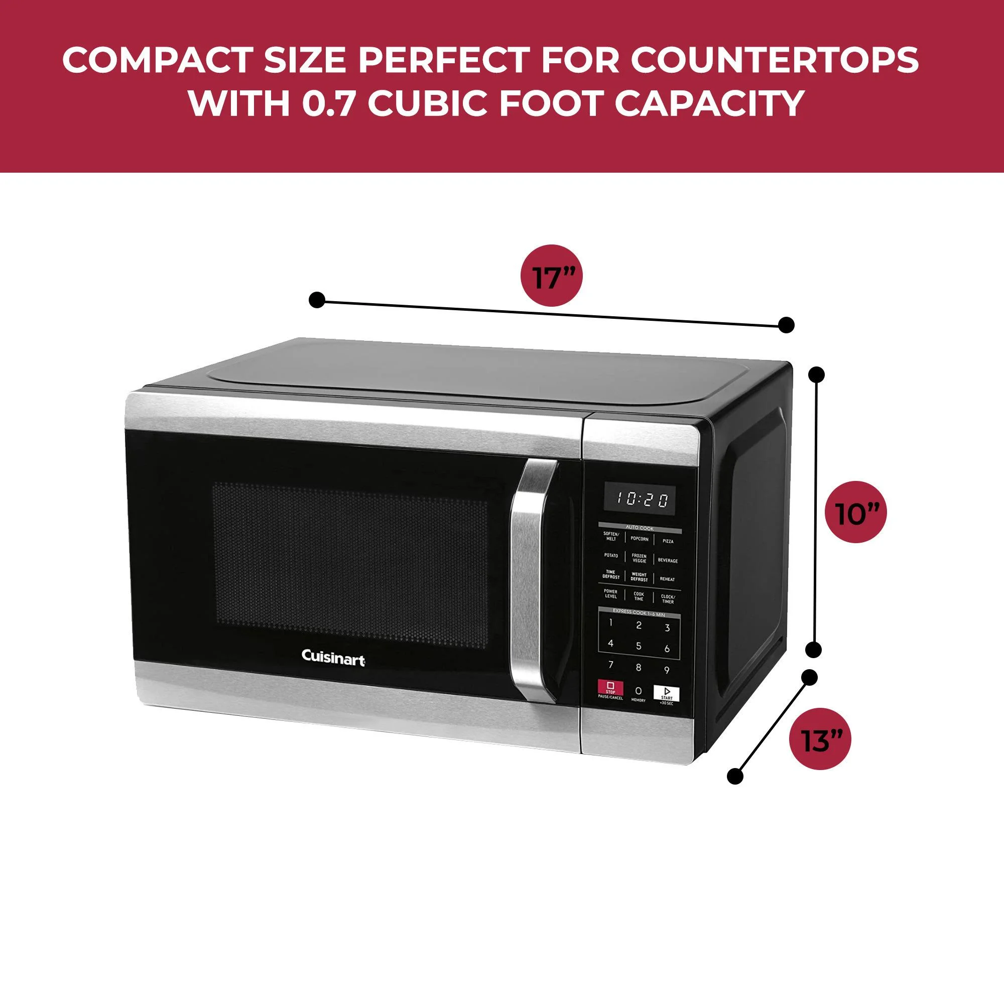Cuisinart CMW-70 Countertop Microwave Oven with Convection Cooking with Tongs and Spoon