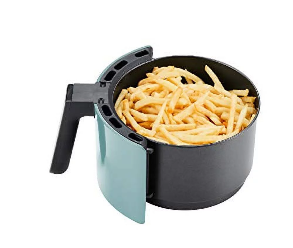 GoWISE USA Electric Mini Air Fryer with Digital Touchscreen + Recipe Book, 1.7-Qt up to 2 Qt Max, Mint/Silver
