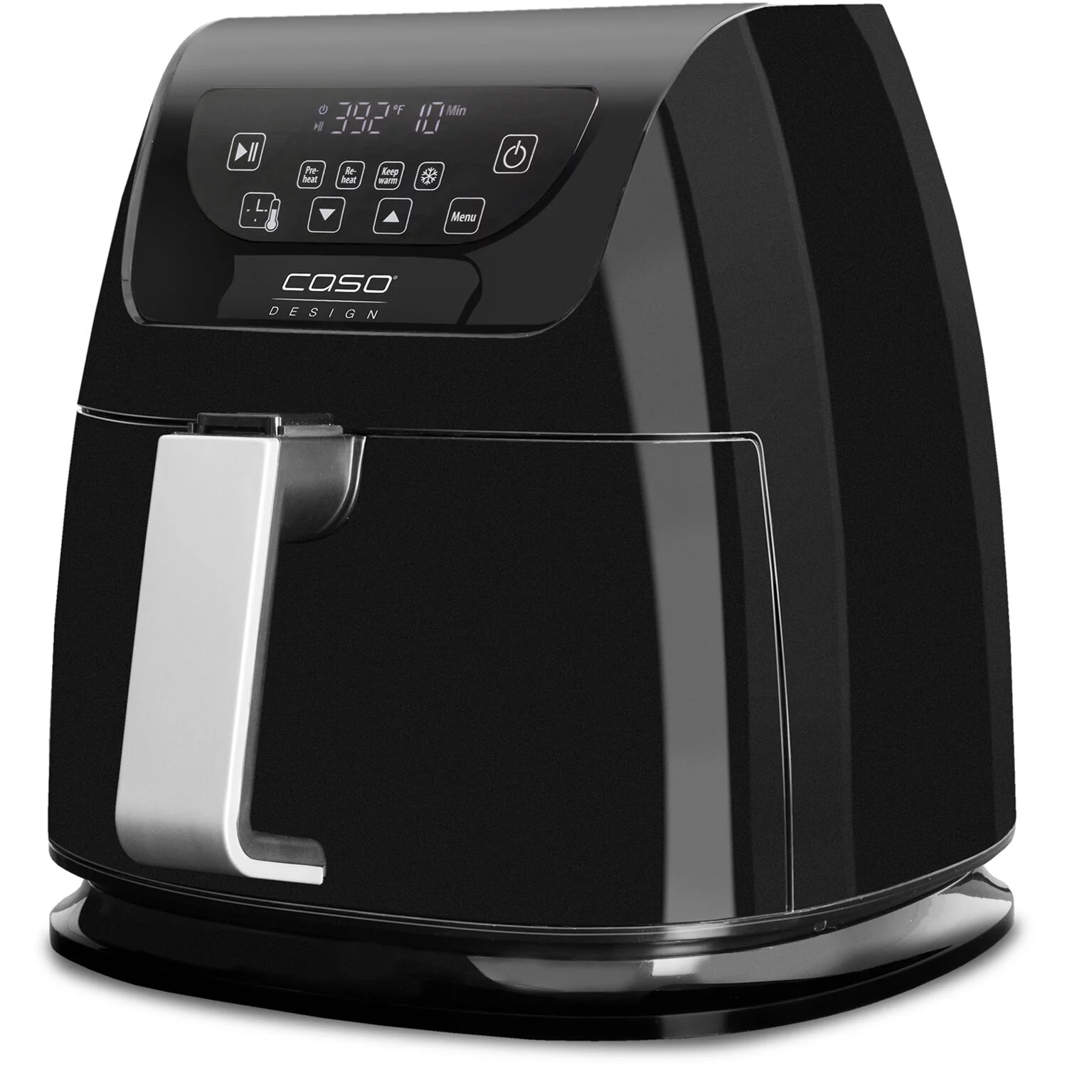 Caso Design AF 350 Fat-Free Convection Air Fryer with Barbecue Accessories - Large Hot Air Deep Fryer Holds 3.2 Quarts of Food, 13179