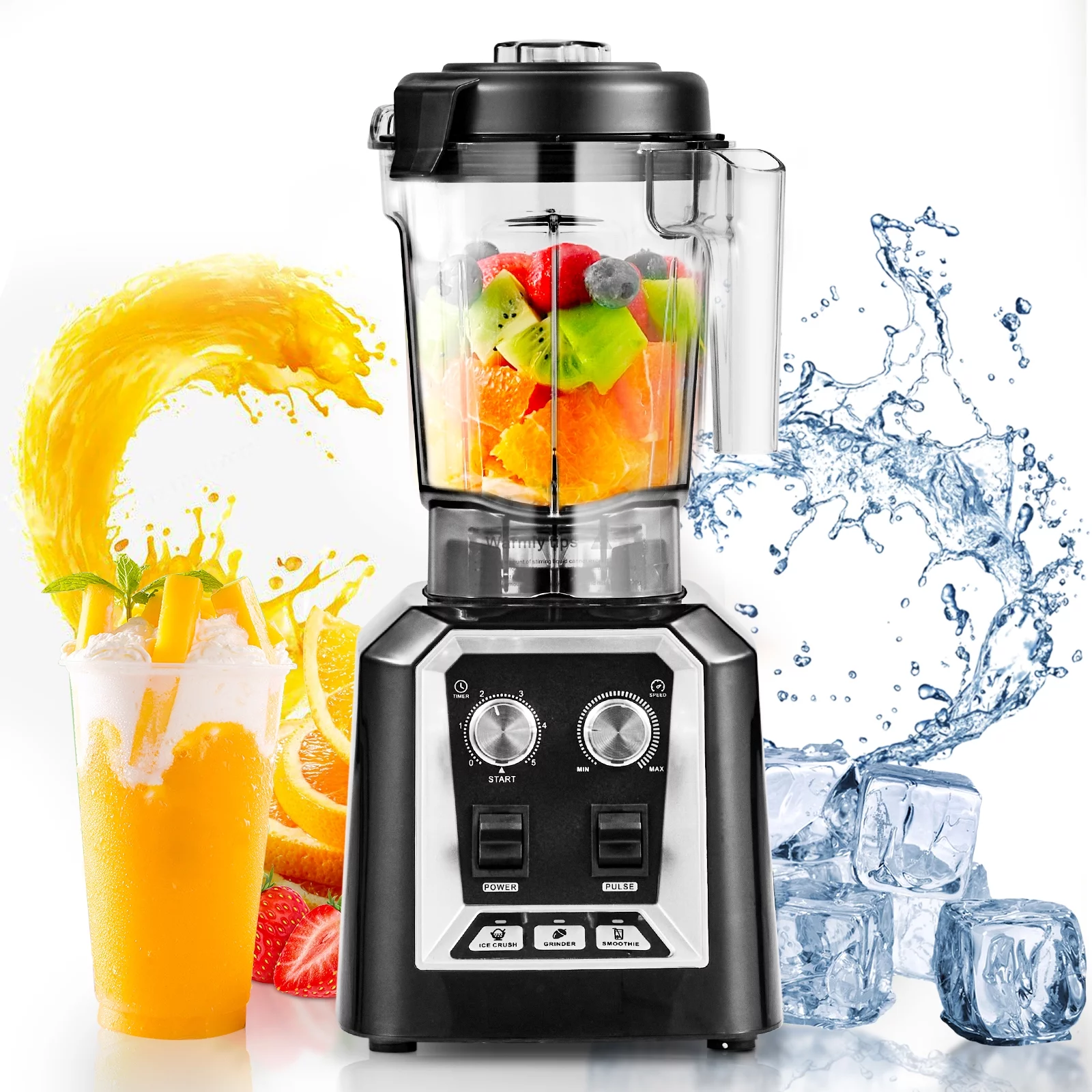 BENTISM Professional Blender Commercial Countertop Blenders 68 oz Smoothies Shakes