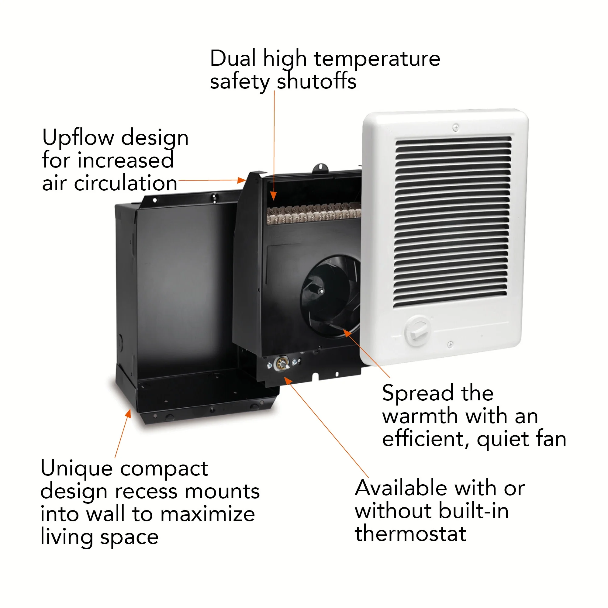 Cadet 175 sq. ft. 3415 BTU Wall Heater (Pack of 1)