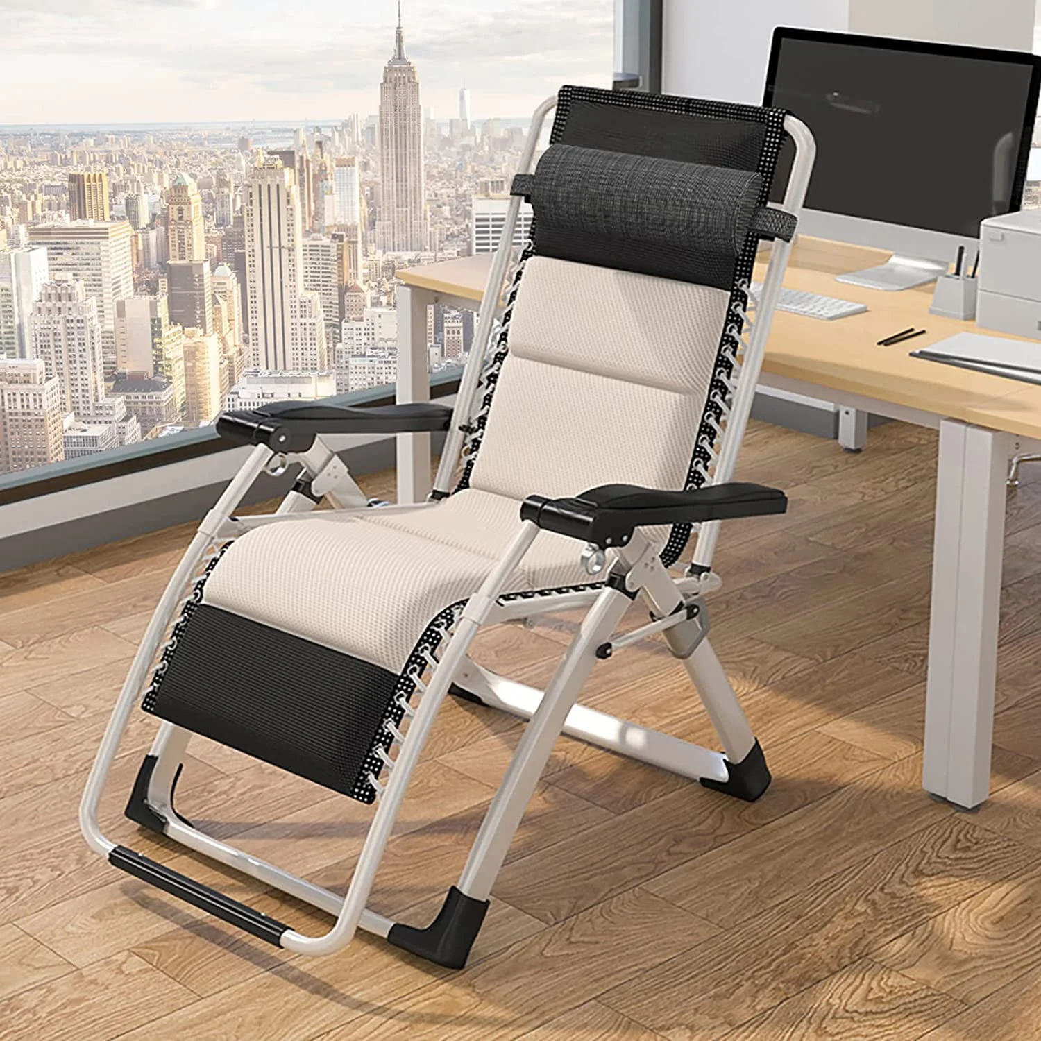 ABORON Living Room Chairs, Folding Zero Gravity Chair , Folding Lounge Chair Reclining Patio Chairs for Indoor Outdoor