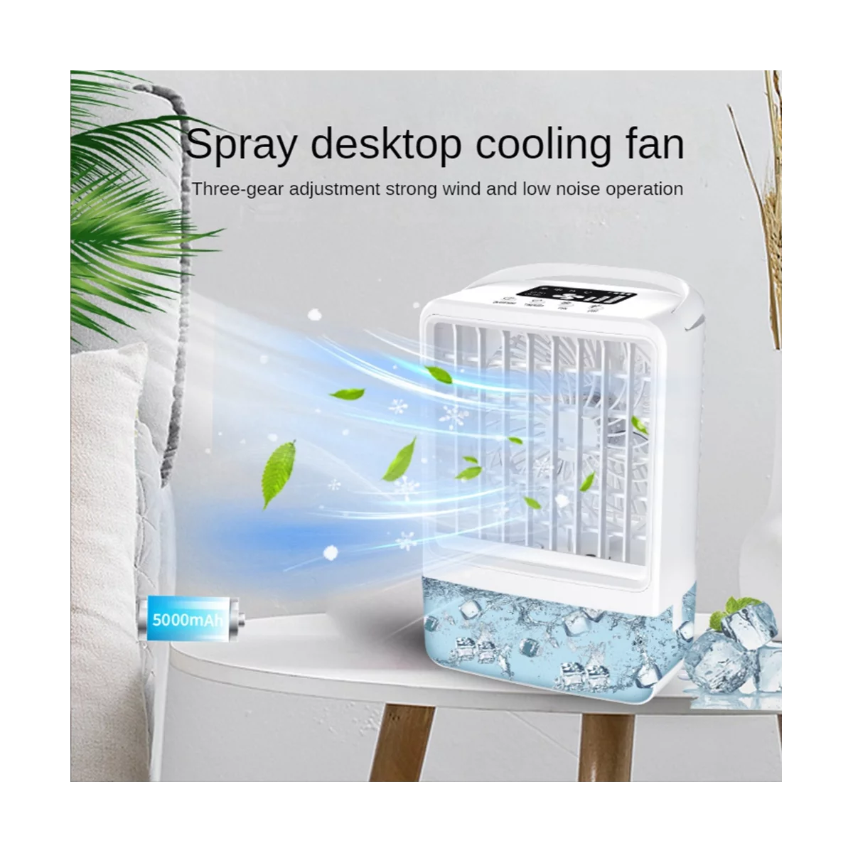 Desktop Water-Cooled Fan USB Air-Conditioning Fan Portable Air Cooler Refrigeration Small Mute Fan