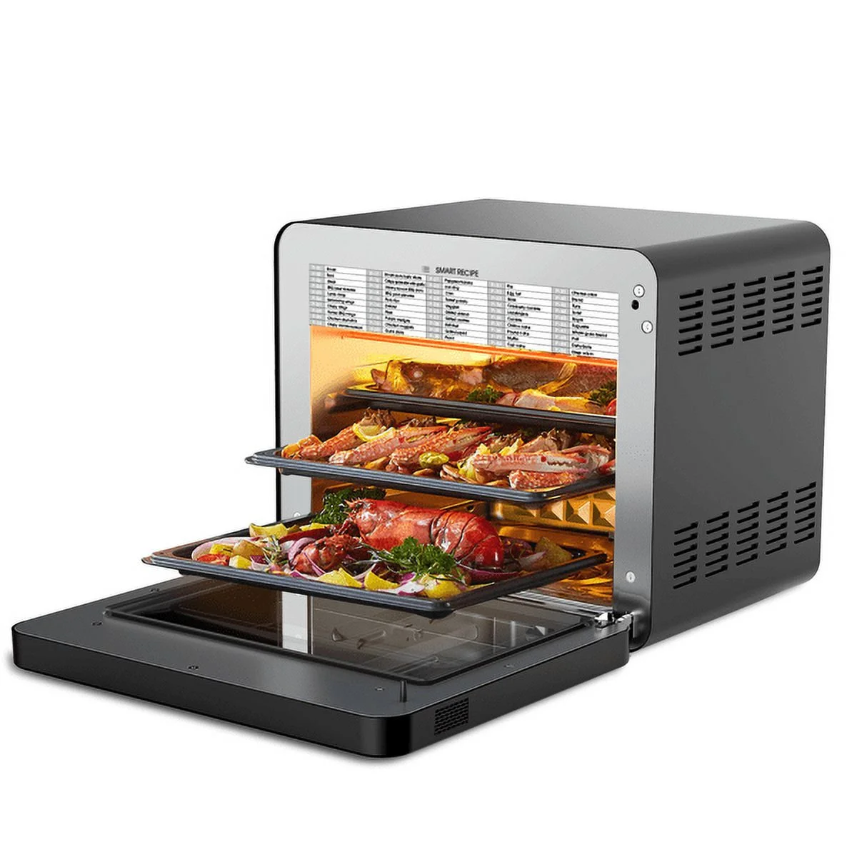 Air Fryer Oven 26QT Max Xl Large Cooker with 50 Cooking Presets with 6 Slice Toast,12' Pizza,Black