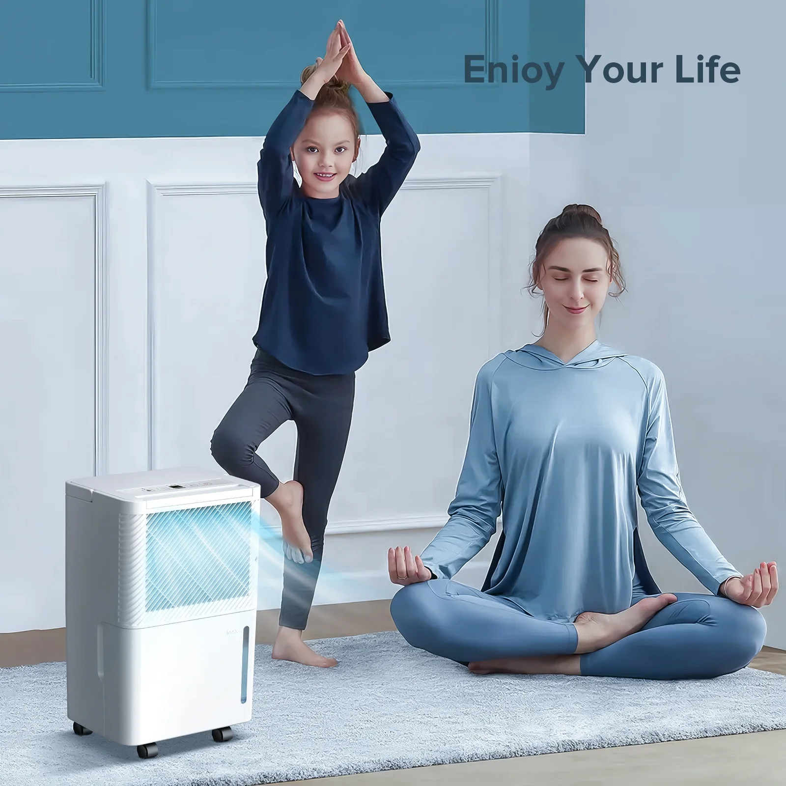30 Pints Dehumidifiers for Bedroom and Bathroom with Drain Hose, Portable Design with Handle, Auto Shut Off, 24H Timer, 1500 Sq Ft