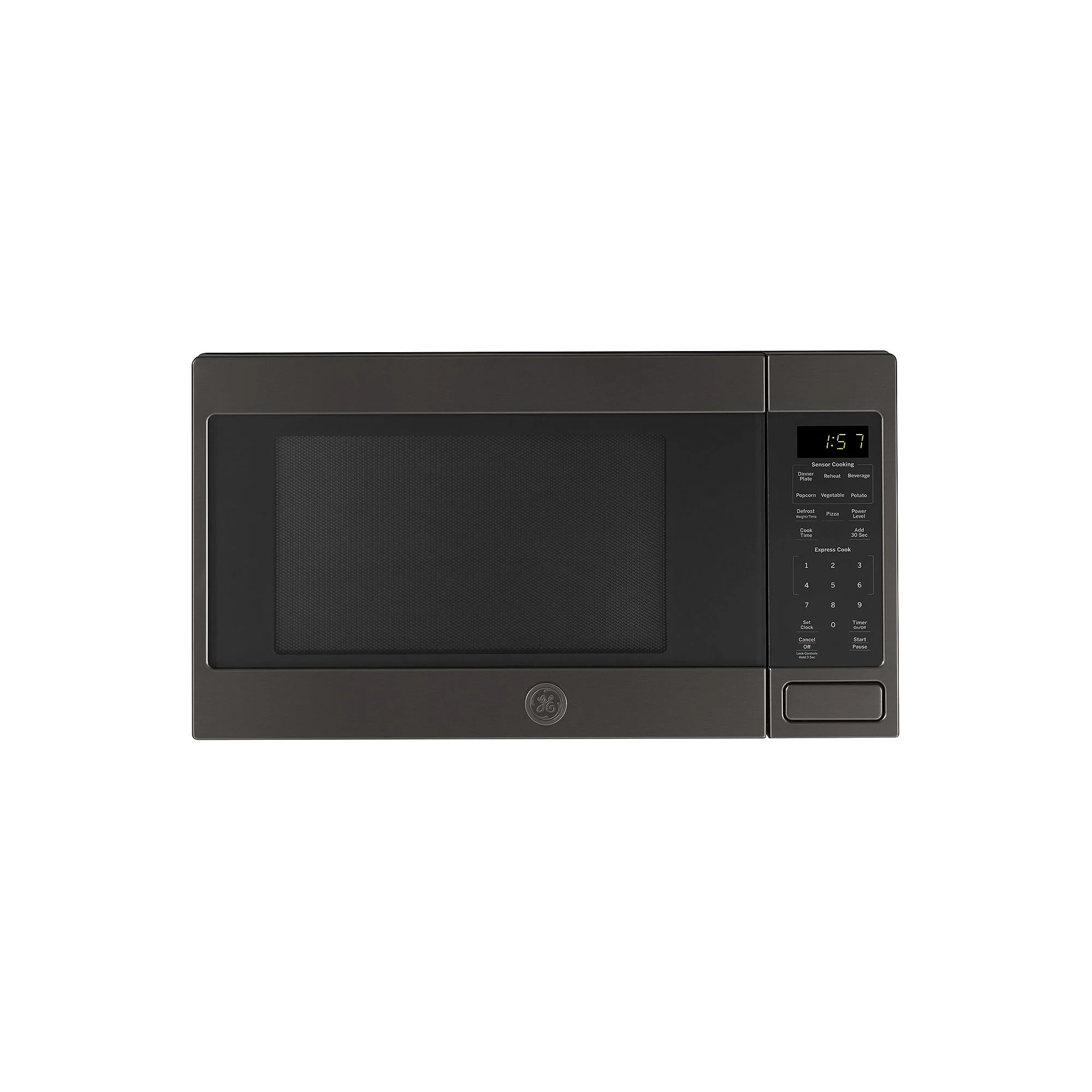 GE Appliances JES1657BMTS 1.6 cu. ft. Capacity Countertop Microwave Black Stainless Steel