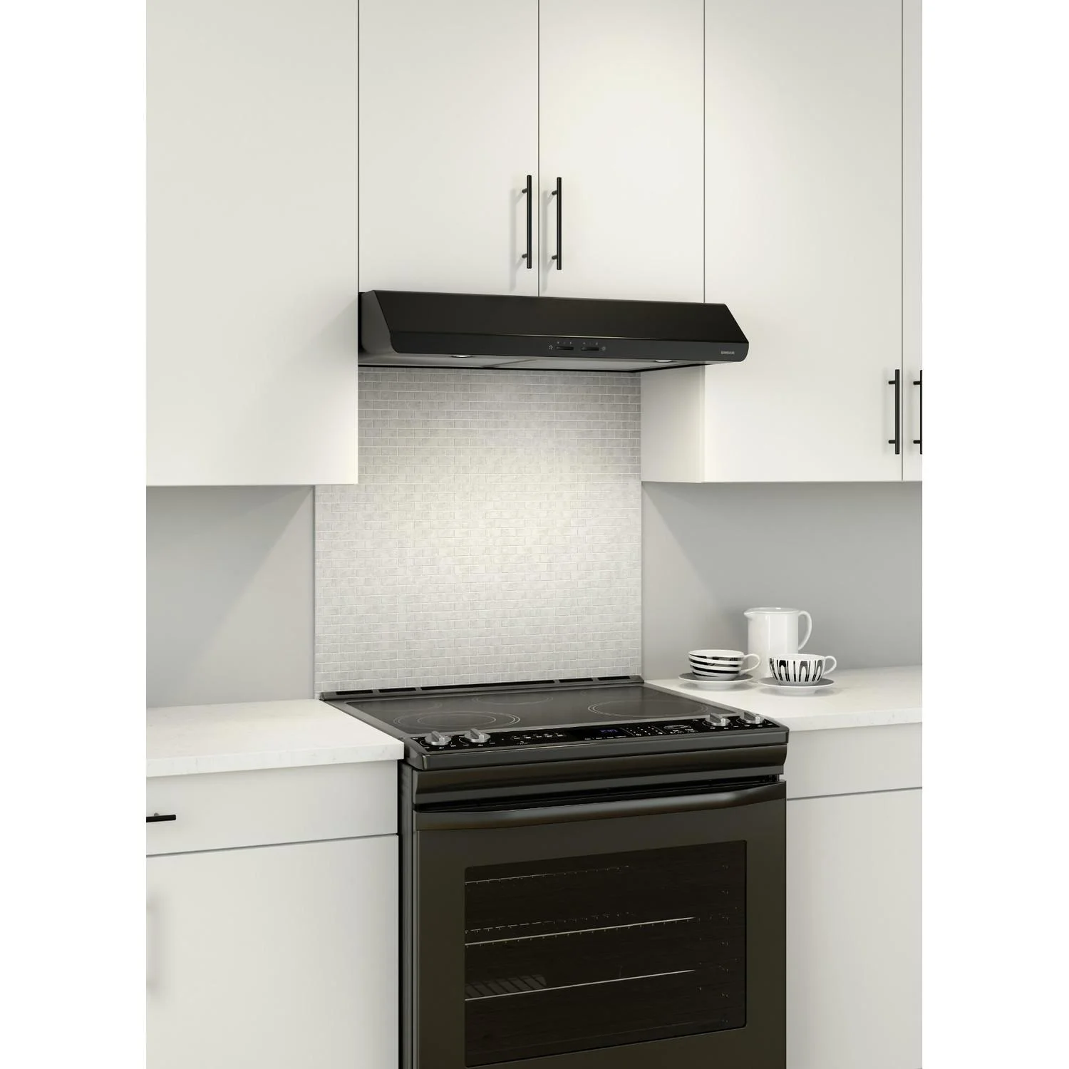 Broan Sahale 30-Inch Convertible Under-Cabinet Range Hood, 250 CFM, Black