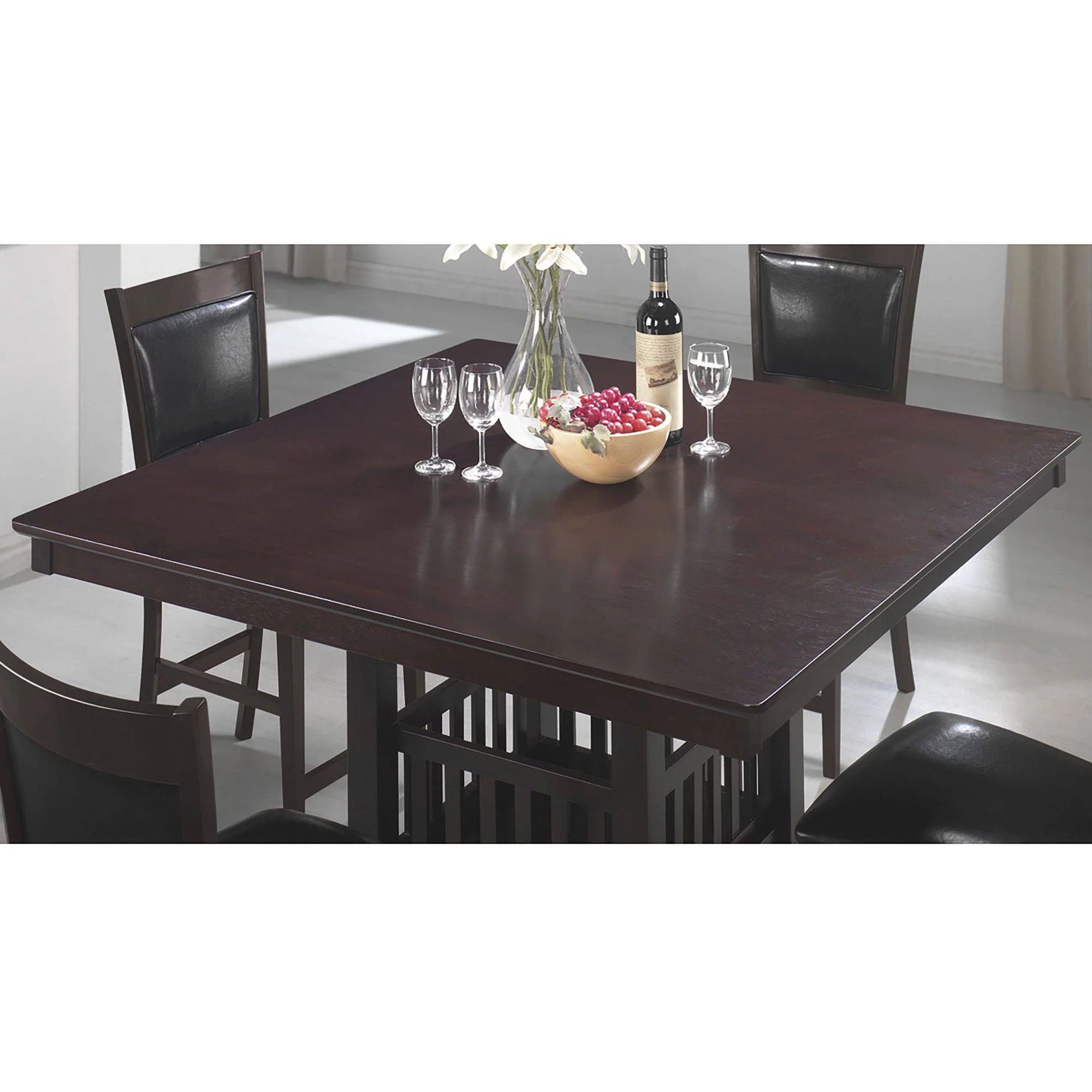 Jaden Square Counter Height Table with Storage Espresso