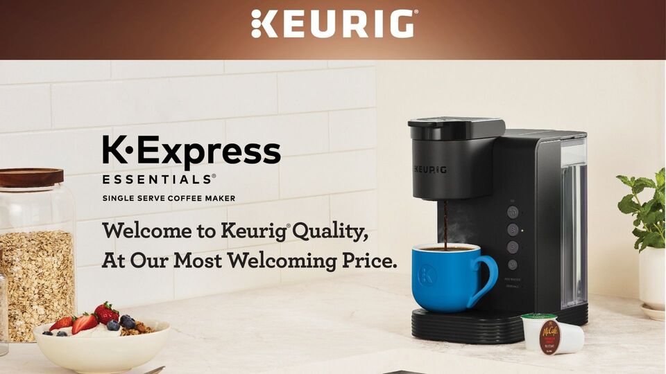 Keurig K-Express Essentials Tropical Blue Single-Serve K-Cup Pod Coffee Maker