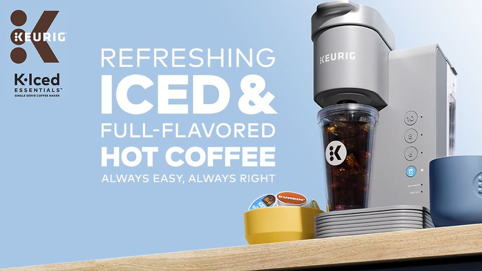 Keurig K-Iced Essentials White Iced and Hot Single-Serve K-Cup Pod Coffee Maker