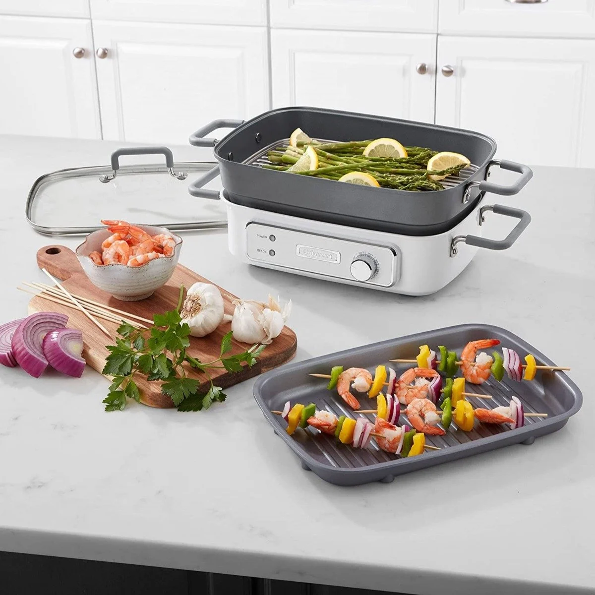 Cuisinart STACK5 Multifunctional Grill with Glass Lid