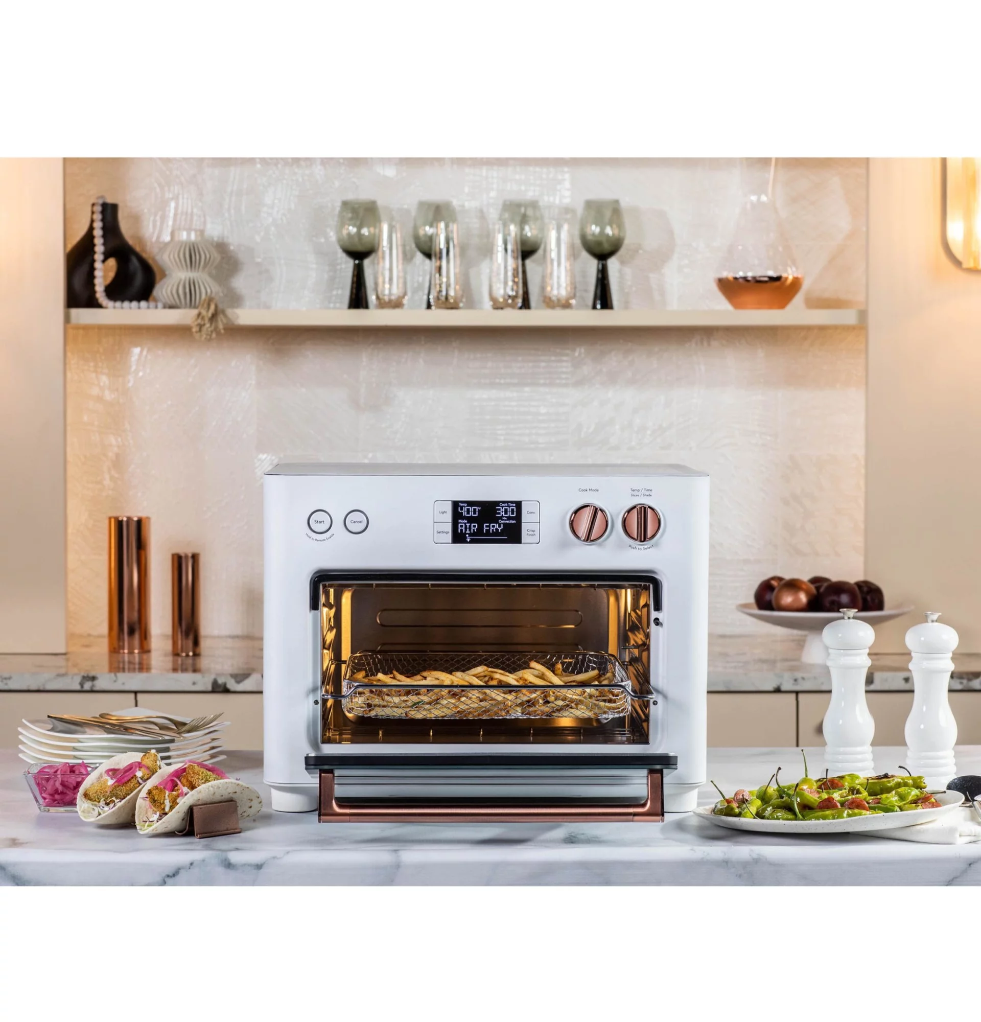 Cafe C9oaaas 18-5/8'' Wide 1800 Watt Convection Countertop Toaster Oven - White